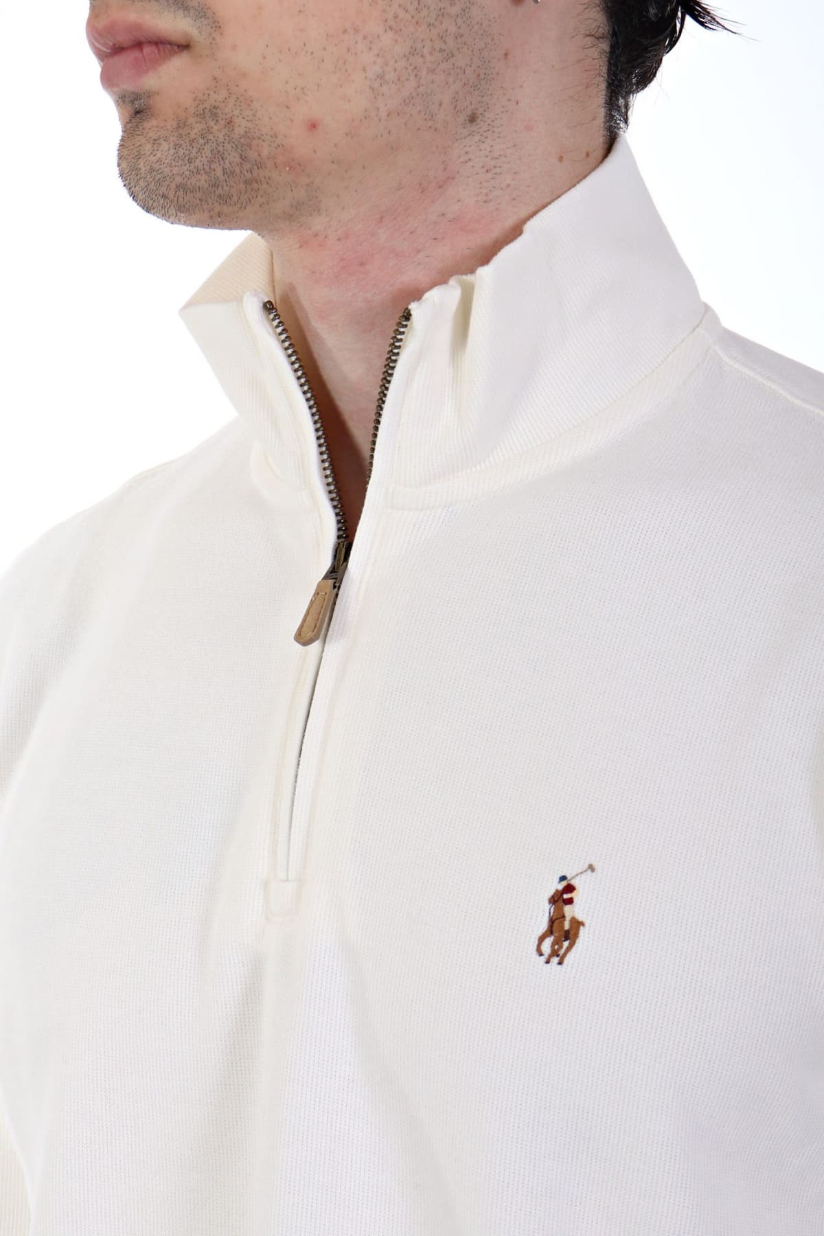 RALPH LAUREN ΦΟΥΤΕΡ HALFZIP LOGO ΕΚΡΟΥ