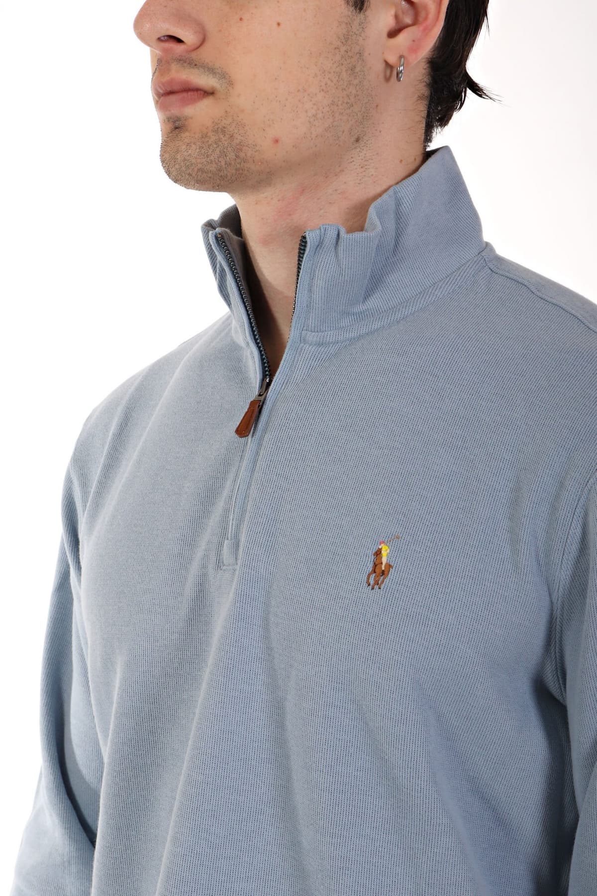 RALPH LAUREN ΦΟΥΤΕΡ HALFZIP LOGO ΣΙΕΛ