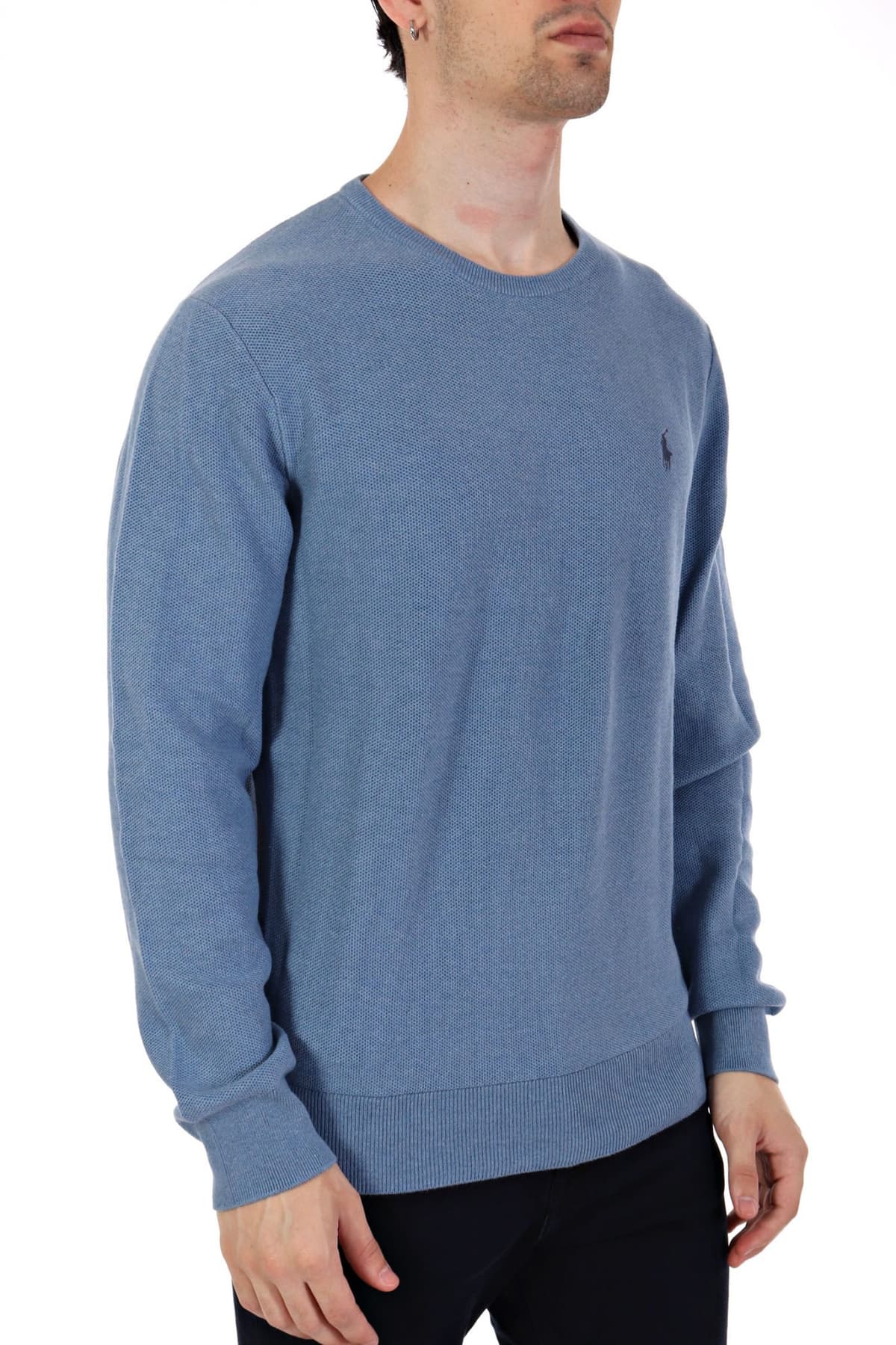 RALPH LAUREN ΠΛΕΚΤΟ ΛΑΙΜΟΚΟΨΗ ΠΙΚΕ ΓΑΛΑΖΙΟ