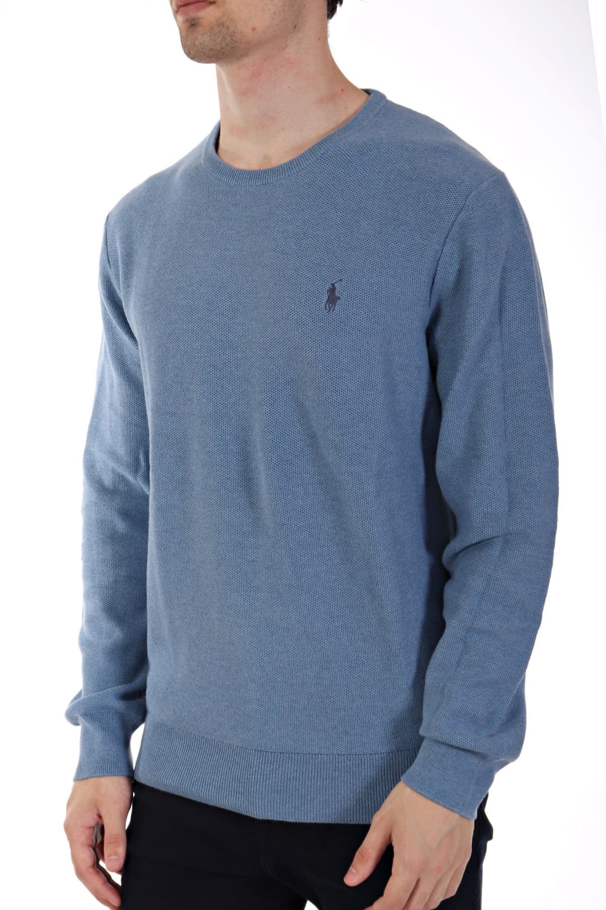 RALPH LAUREN ΠΛΕΚΤΟ ΛΑΙΜΟΚΟΨΗ ΠΙΚΕ ΓΑΛΑΖΙΟ