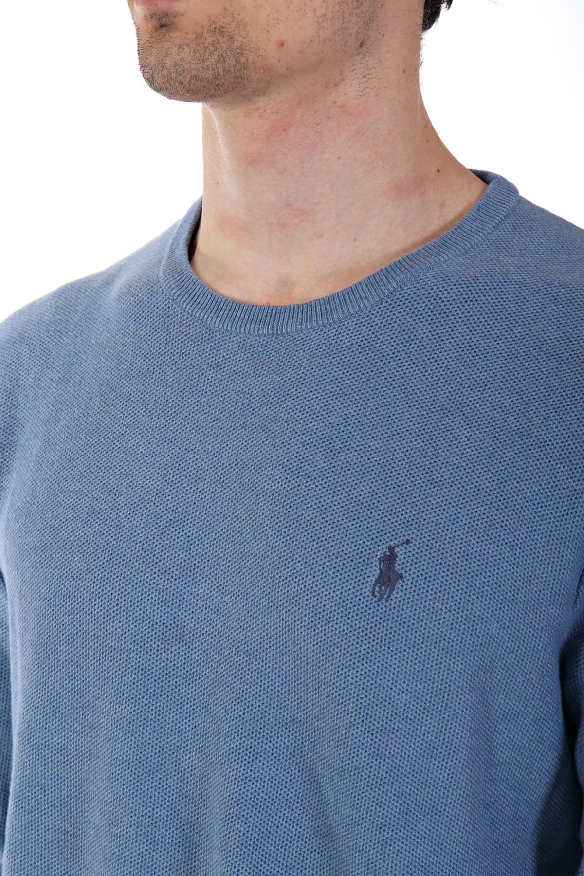 RALPH LAUREN ΠΛΕΚΤΟ ΛΑΙΜΟΚΟΨΗ ΠΙΚΕ ΓΑΛΑΖΙΟ