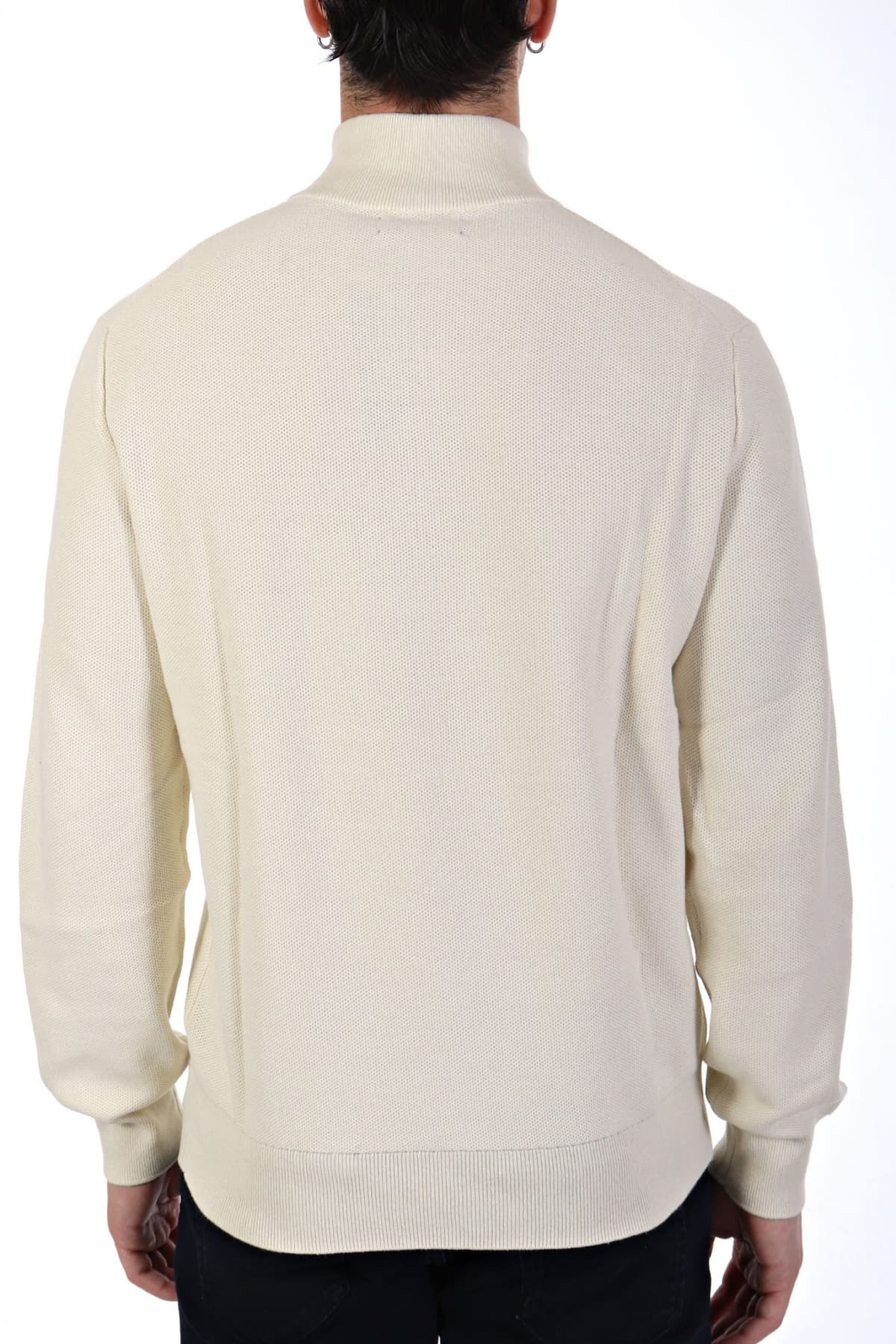 RALPH LAUREN ΠΛΕΚΤΟ HALFZIP LOGO ΕΚΡΟΥ