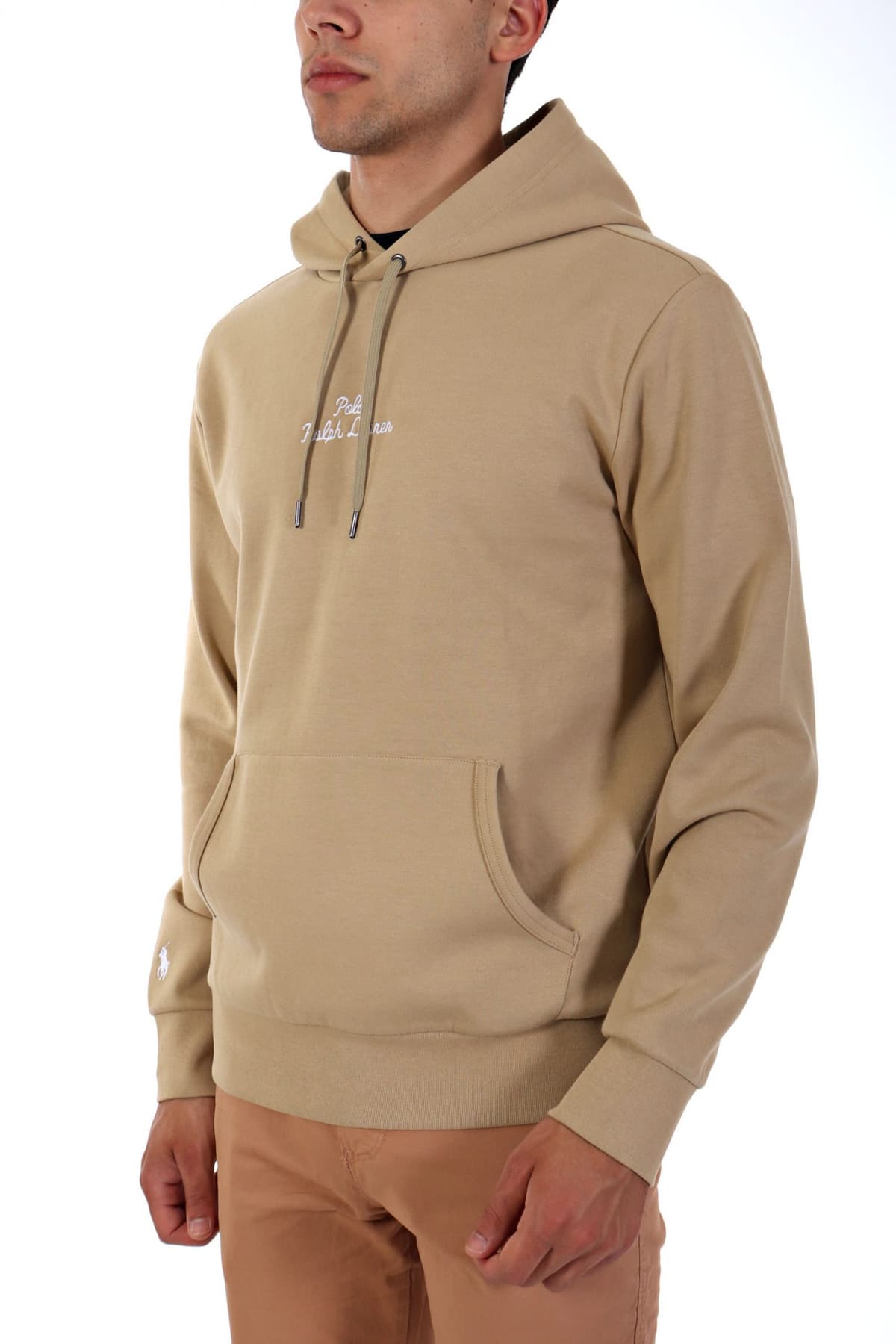RALPH LAUREN ΦΟΥΤΕΡ HOODIE LOGO ΜΠΕΖ