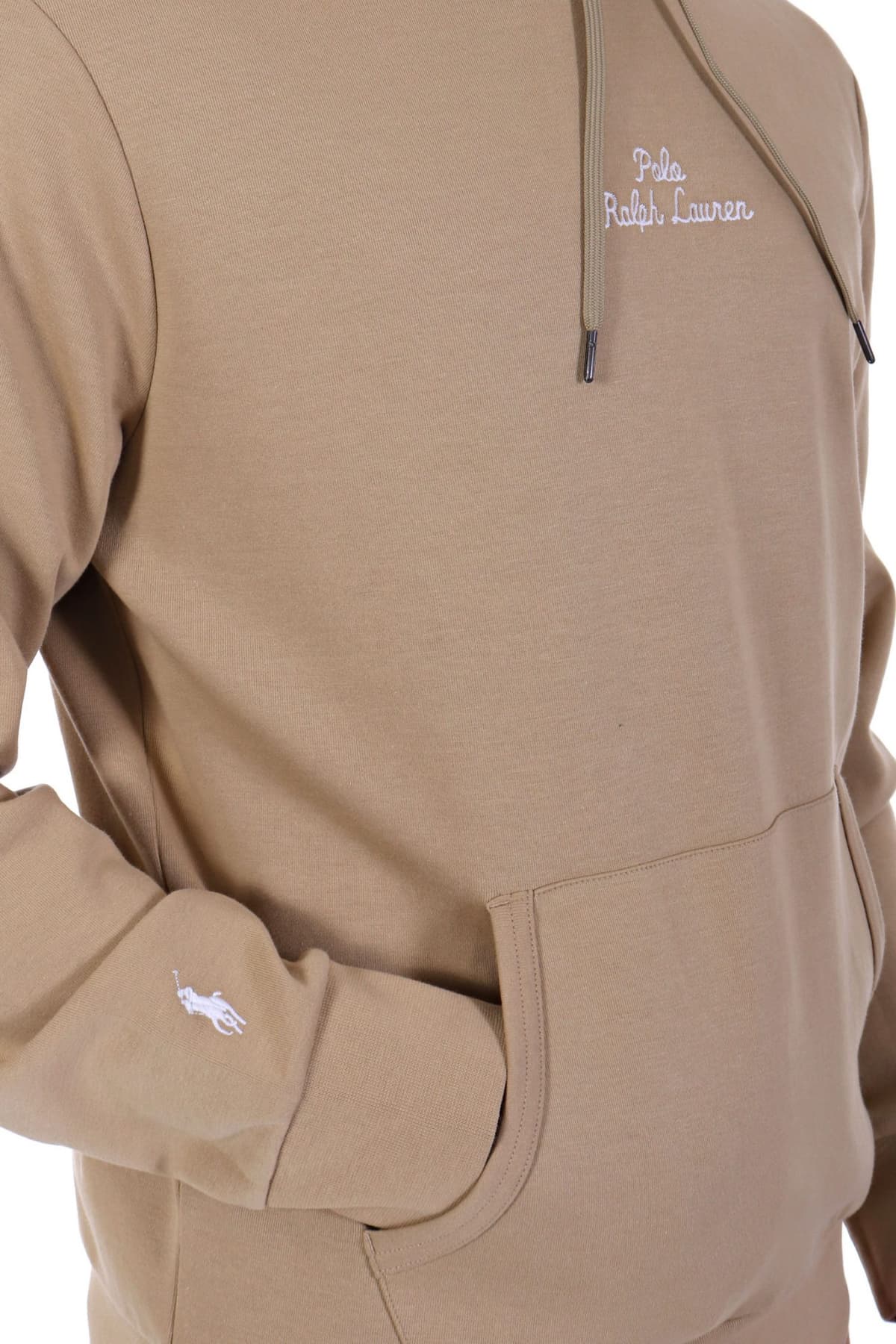 RALPH LAUREN ΦΟΥΤΕΡ HOODIE LOGO ΜΠΕΖ