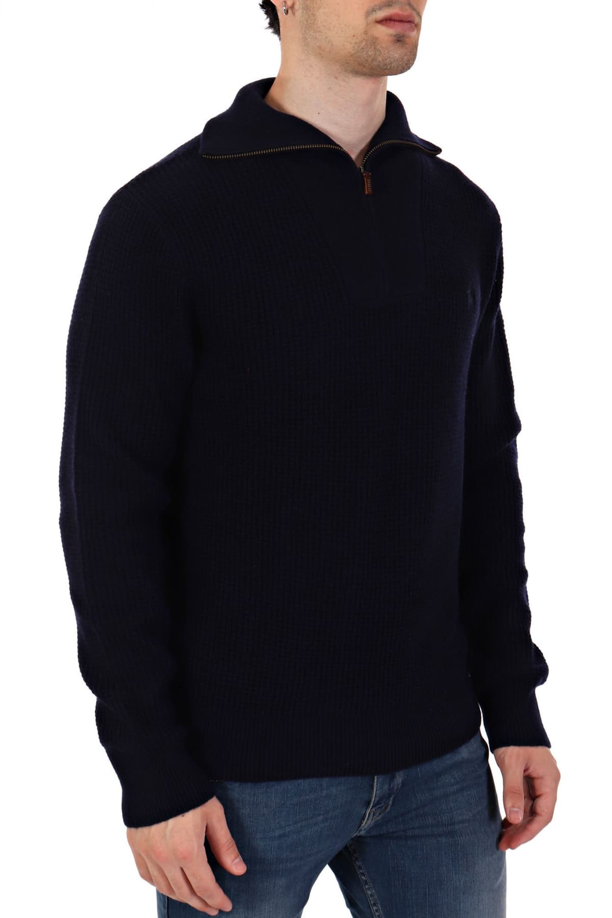RALPH LAUREN ΠΛΕΚΤΟ HALFZIP LOGO ΜΠΛΕ