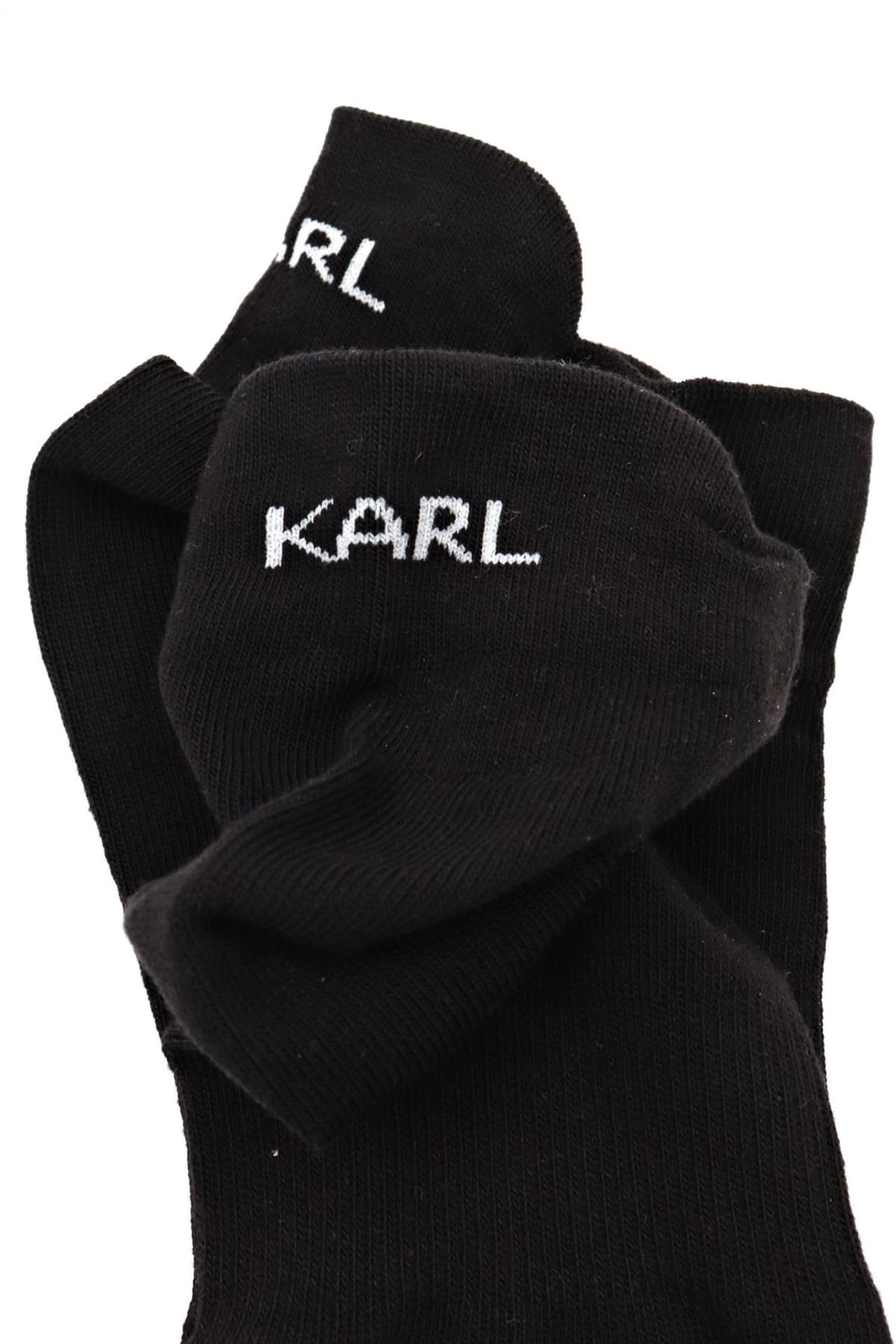 KARL LAGERFELD ΚΑΛΤΣΑΚΙΑ SNEAKERS LOGO ΜΑΥΡΟ