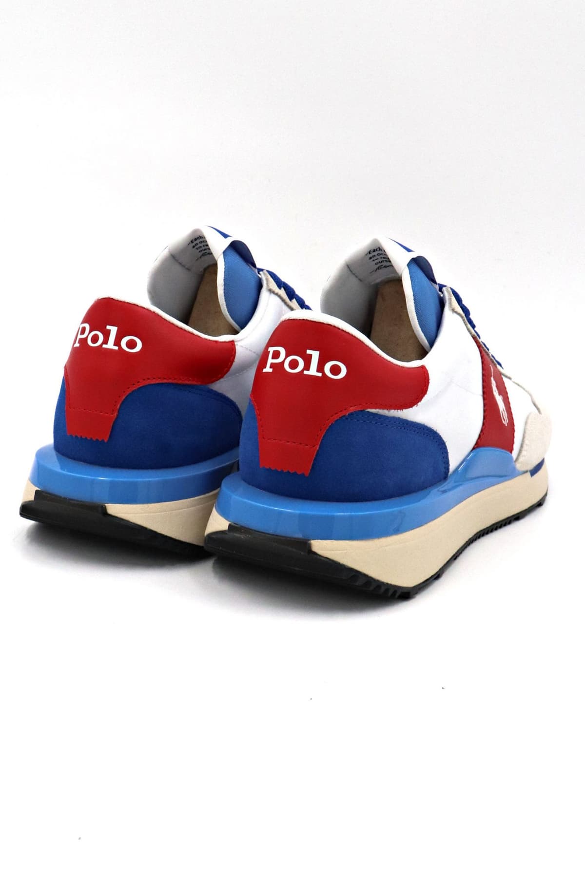 RALPH LAUREN ΠΑΠΟΥΤΣΙ SNEAKERS TRAIN 89 PP-SK-LTL ΛΕΥΚΟ-ΣΙΕΛ-ΚΟΚΚΙΝΟ
