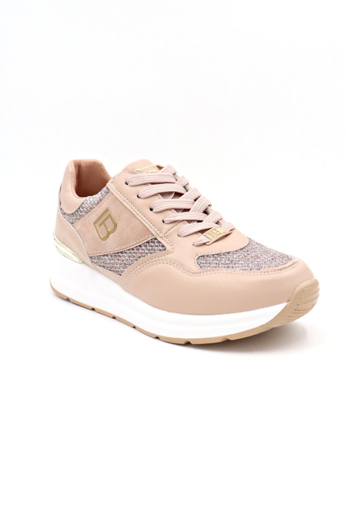 LAURA BIAGIOTTI ΠΑΠΟΥΤΣΙΑ SNEAKERS ΣΤΡΑΣ LOGO MΠΕΖ