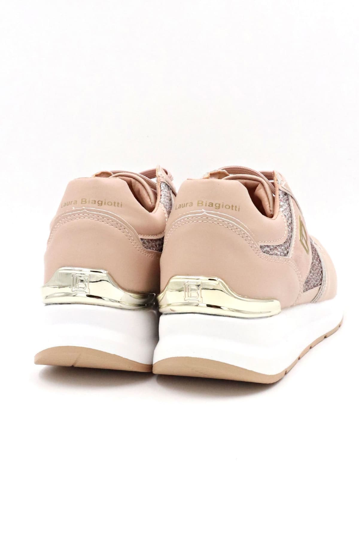 LAURA BIAGIOTTI ΠΑΠΟΥΤΣΙΑ SNEAKERS ΣΤΡΑΣ LOGO MΠΕΖ