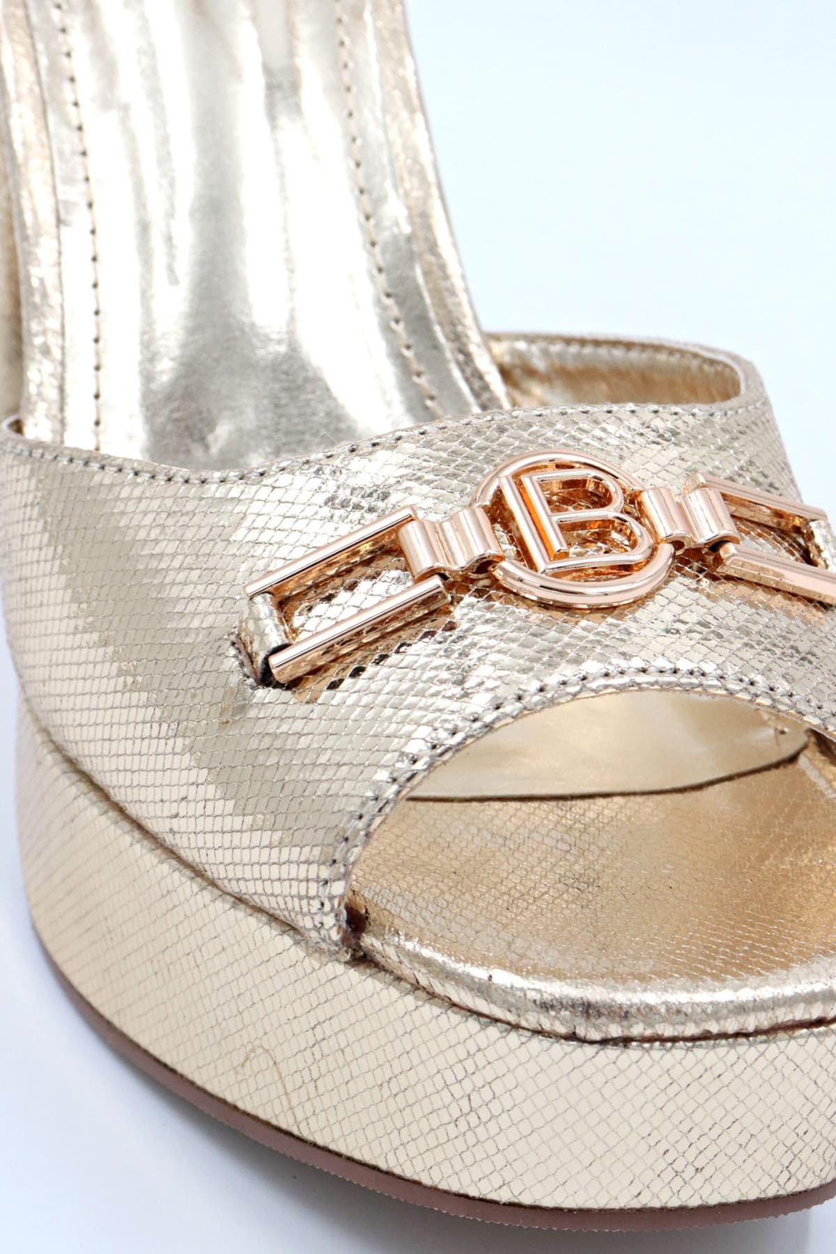 LAURA BIAGIOTTI ΠΑΠΟΥΤΣΙΑ ΠΕΔΙΛΑ ΑΓΚΡΑΦΑ LOGO ΧΡΥΣΟ