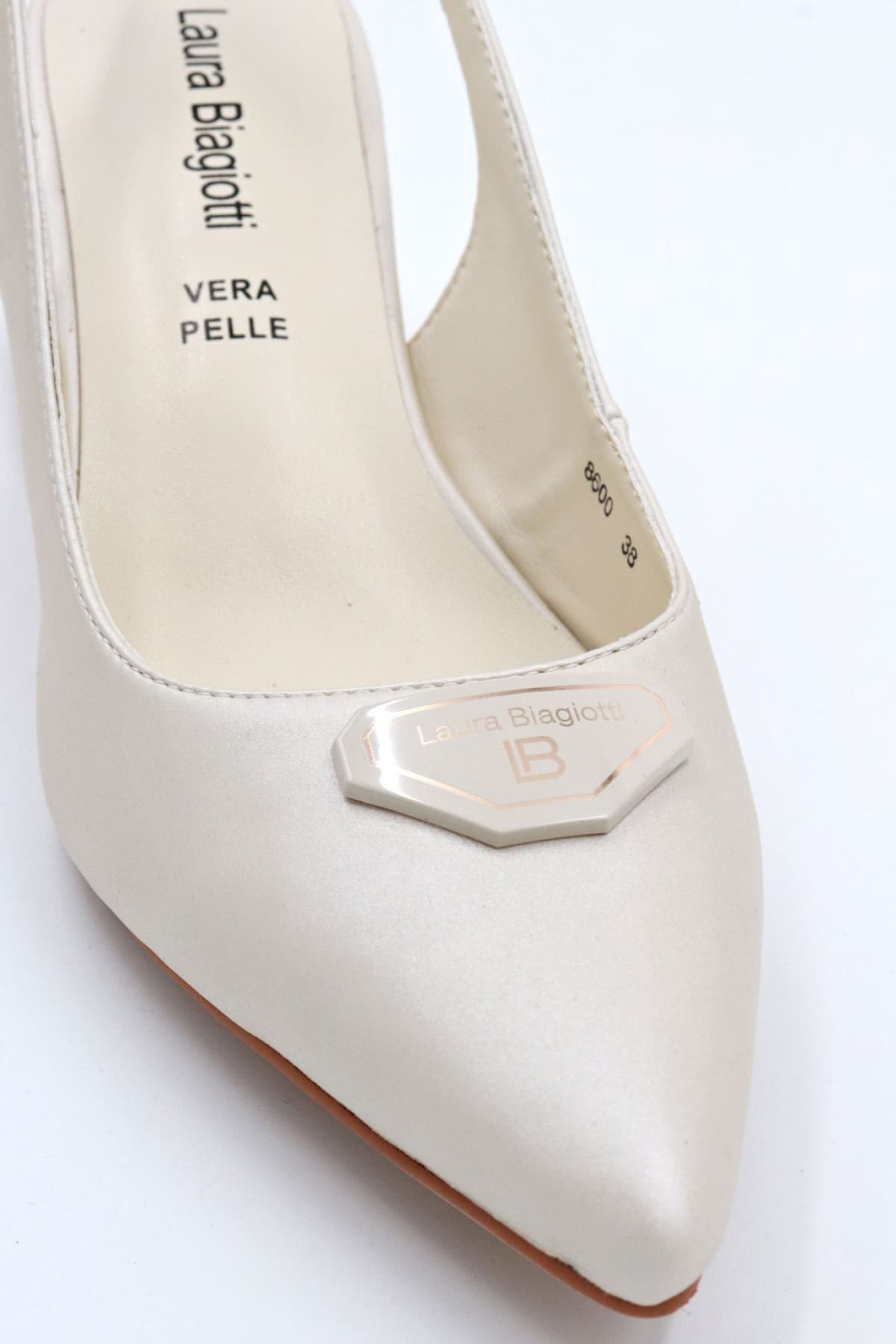 LAURA BIAGIOTTI ΠΑΠΟΥΤΣΙΑ MULES AΓΚΡΑΦΑ LOGO ΠΕΡΛΕ/ ΠΑΓΟΥ