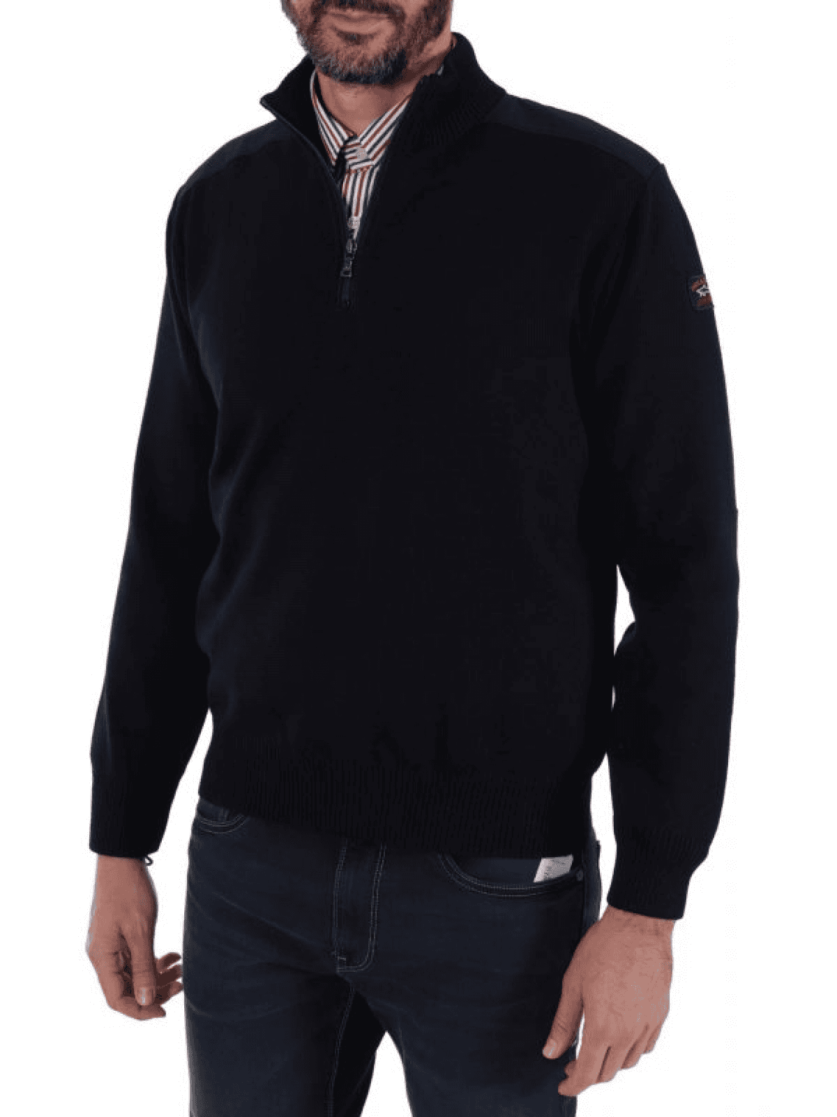 PAUL&SHARK ΠΛΕΚΤΟ FULL ZIP ΜΠΛΕ