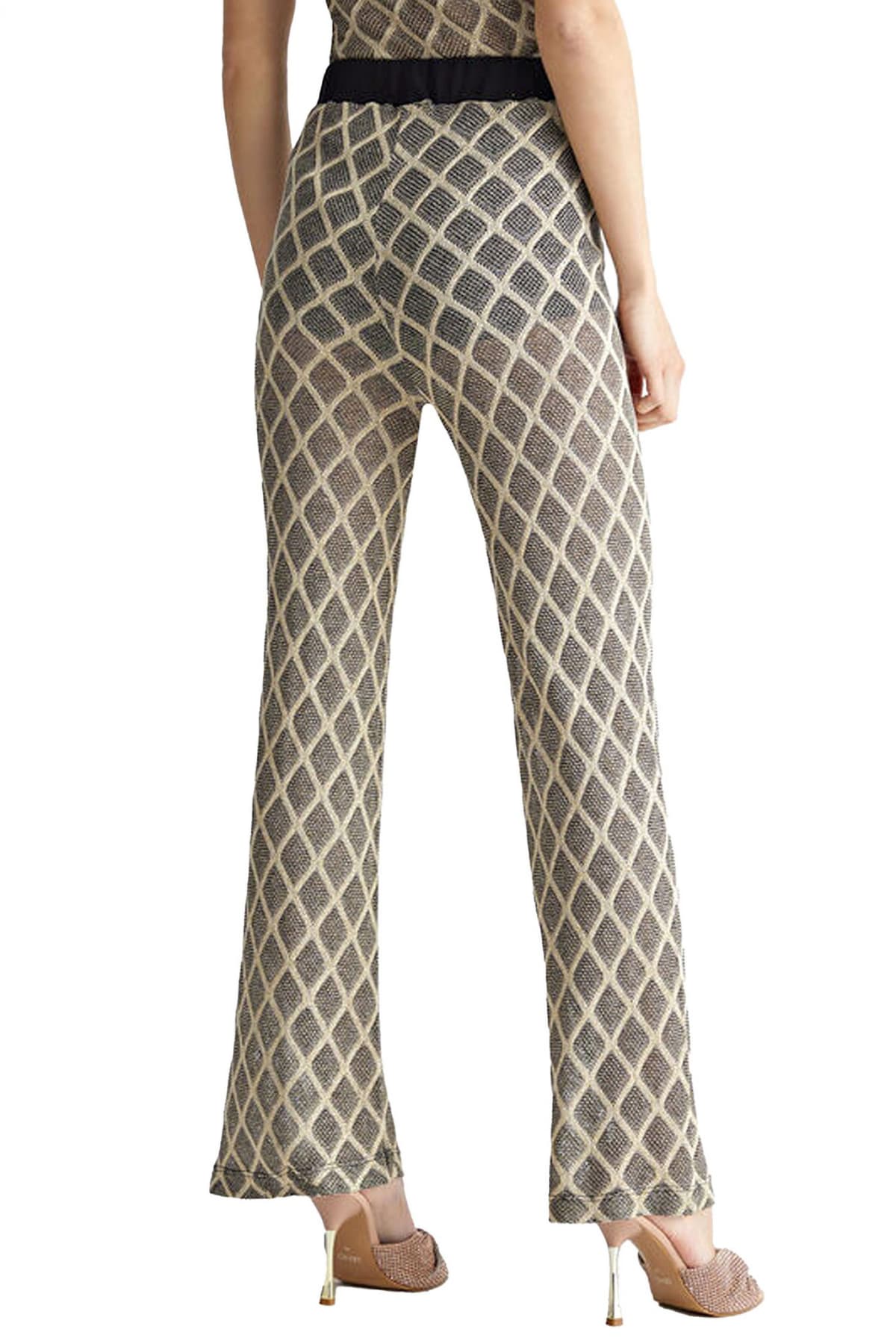 LIU-JO BEACHWEAR ΠΑΝΤΕΛΟΝΙ ALL OVER PRINT ΜΑΥΡΟ-ΧΡΥΣΟ