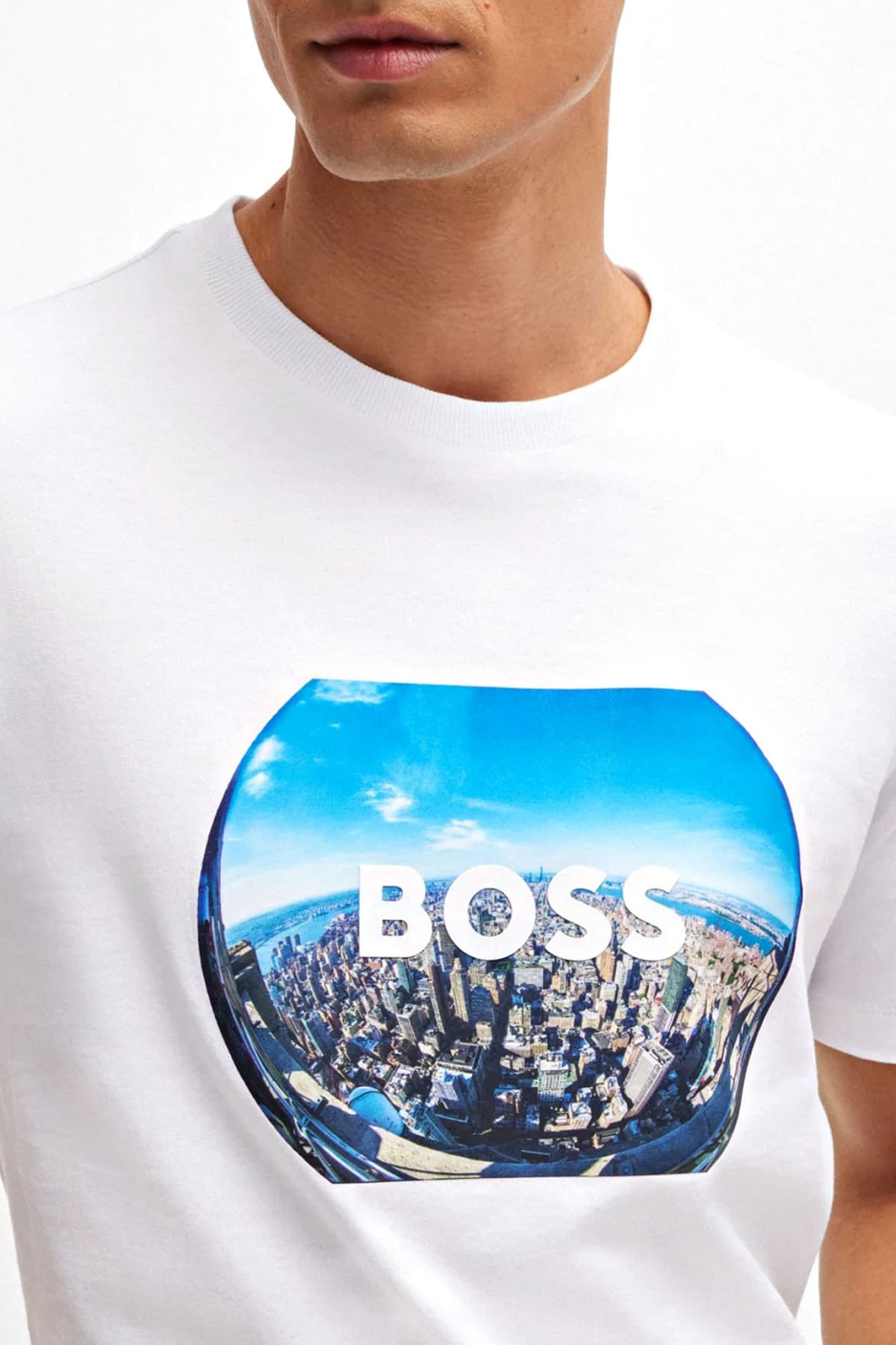 BOSS T-SHIRT JERSEY TIBURT 511 ΛΕΥΚΟ