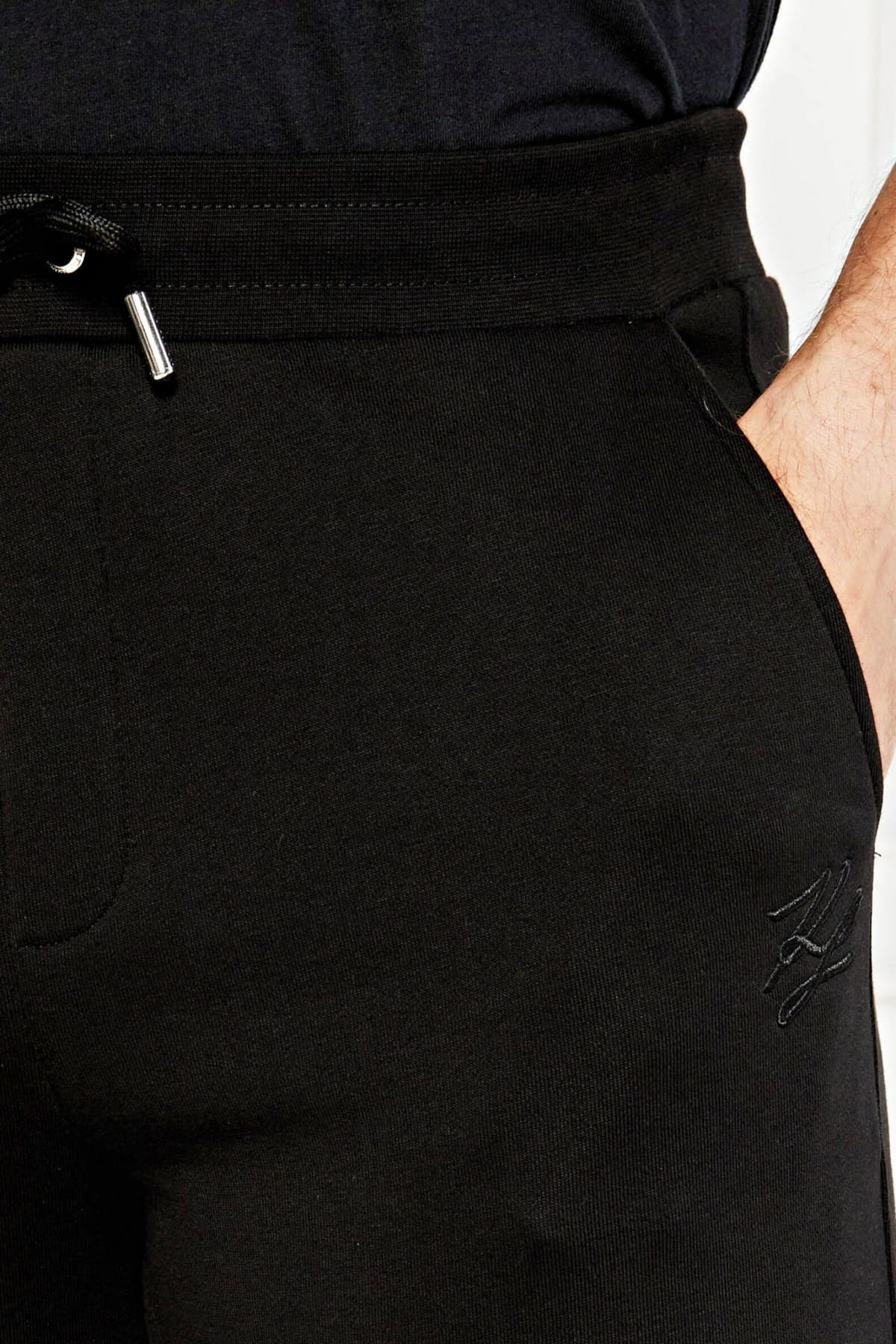 KARL LAGERFELD ΠΑΝΤΕΛΟΝΙ ΦΟΡΜΑ LOGO ΜΑΥΡΟ