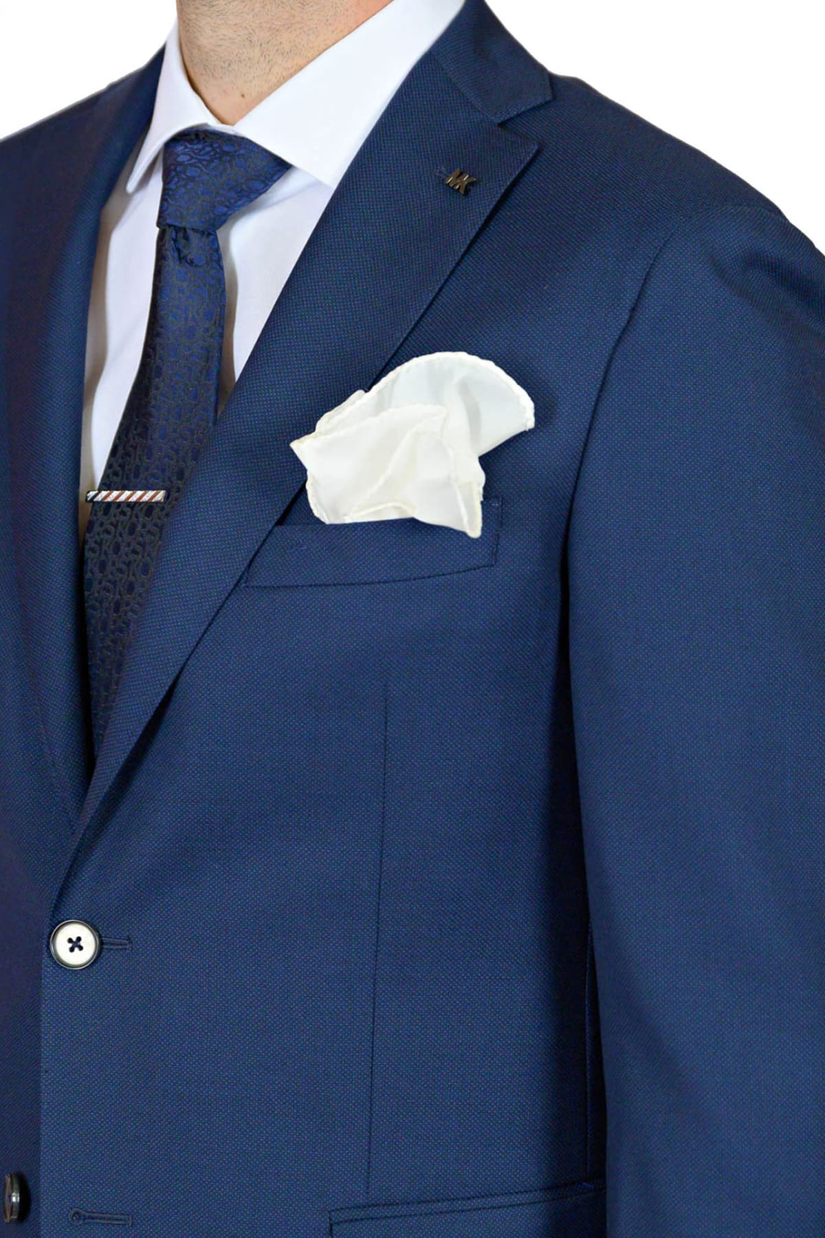 MICHAEL KORS ΚΟΣΤΟΥΜΙ BIRDSEYE WOOL ΜΠΛΕ