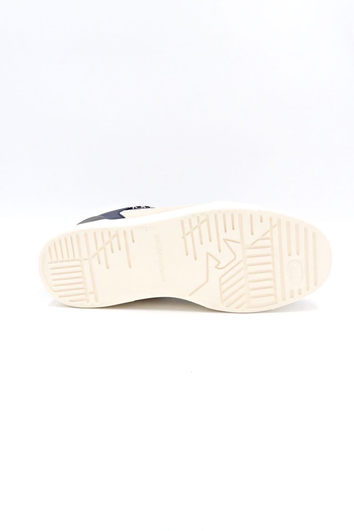 EMPORIO ARMANI ΠΑΠΟΥΤΣΙΑ SNEAKERS LOGO ΜΠΛΕ-ΛΕΥΚΟ-ΓΚΡΙ