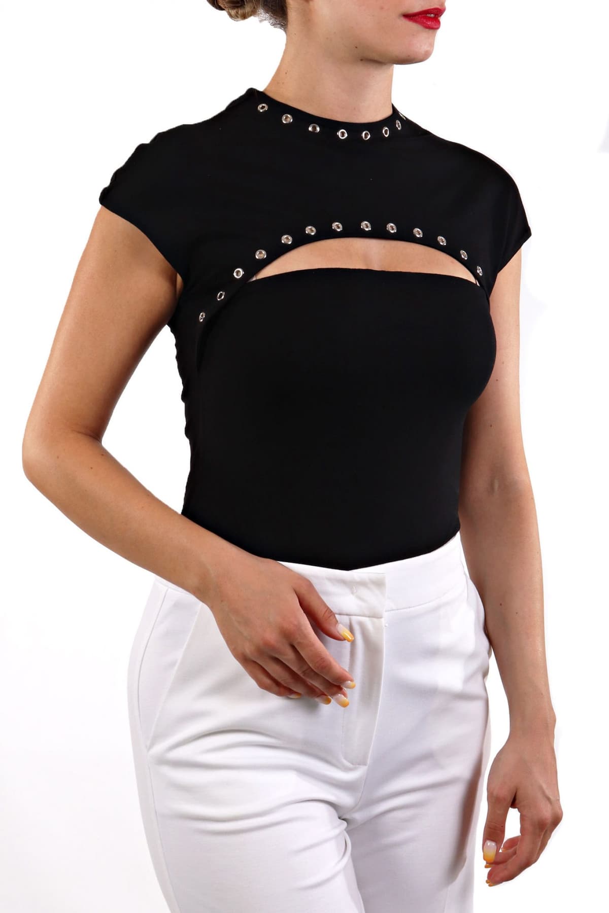 PATRIZIA PEPE ΚΟΡΜΑΚΙ ΤΡΟΥΚΣ ΑΝΟΙΓΜΑ ΜΠΡΟΣΤΑ ΜΑΥΡΟ