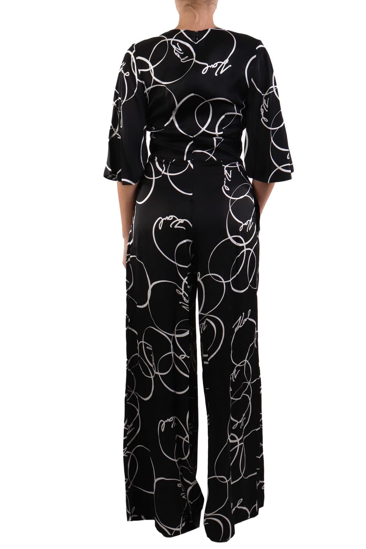 KARL LAGERFELD ΟΛΟΣΩΜΗ ΦΟΡΜΑ ΜΟΤΙΒΟ LOGO ΜΑΥΡΟ-ΛΕΥΚΟ