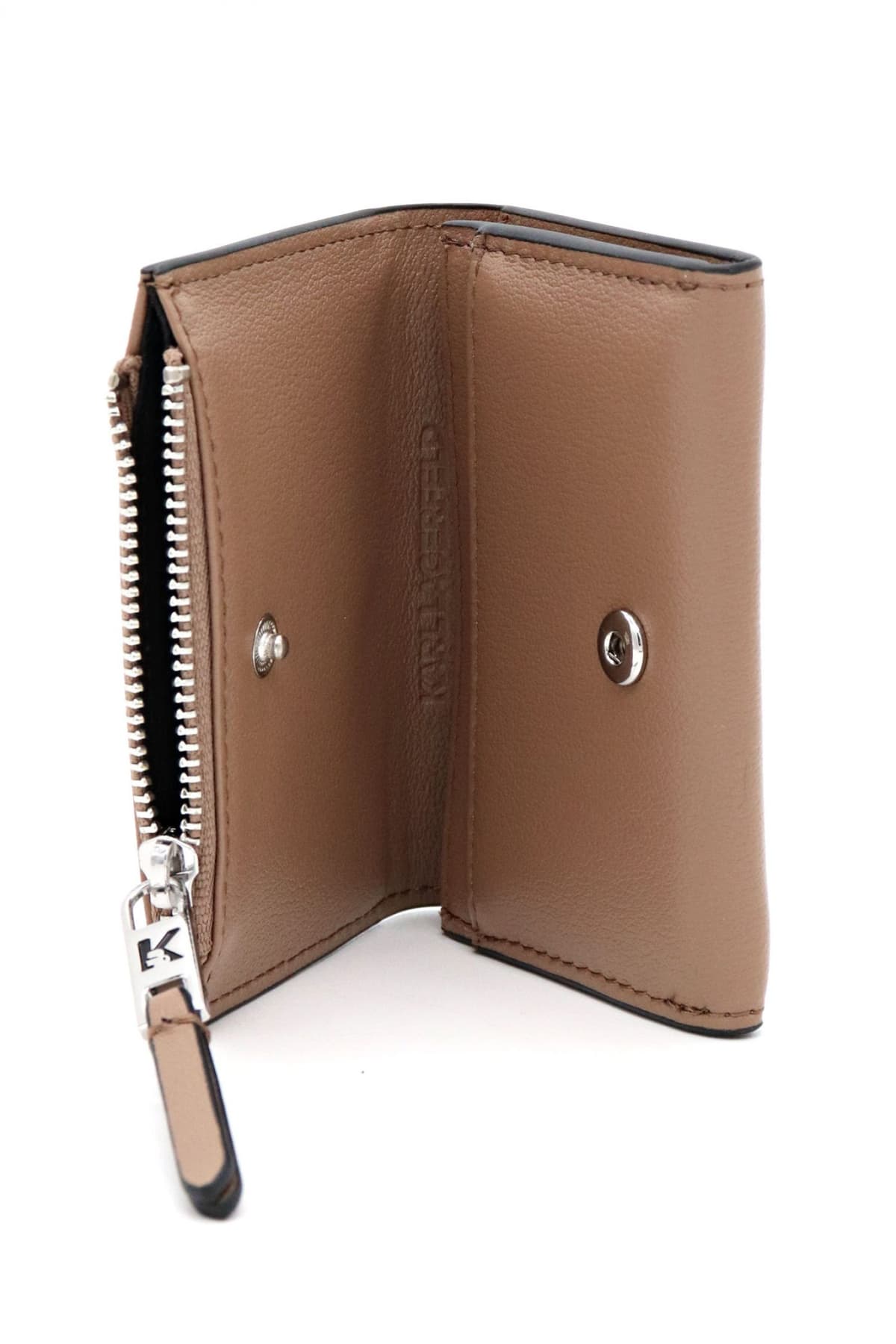 KARL LAGERFELD ΔΕΡΜΑΤΙΝΟ ΠΟΡΤΟΦΟΛΙ LOGO ΚΑΦΕ-ΑΣΗΜΙ