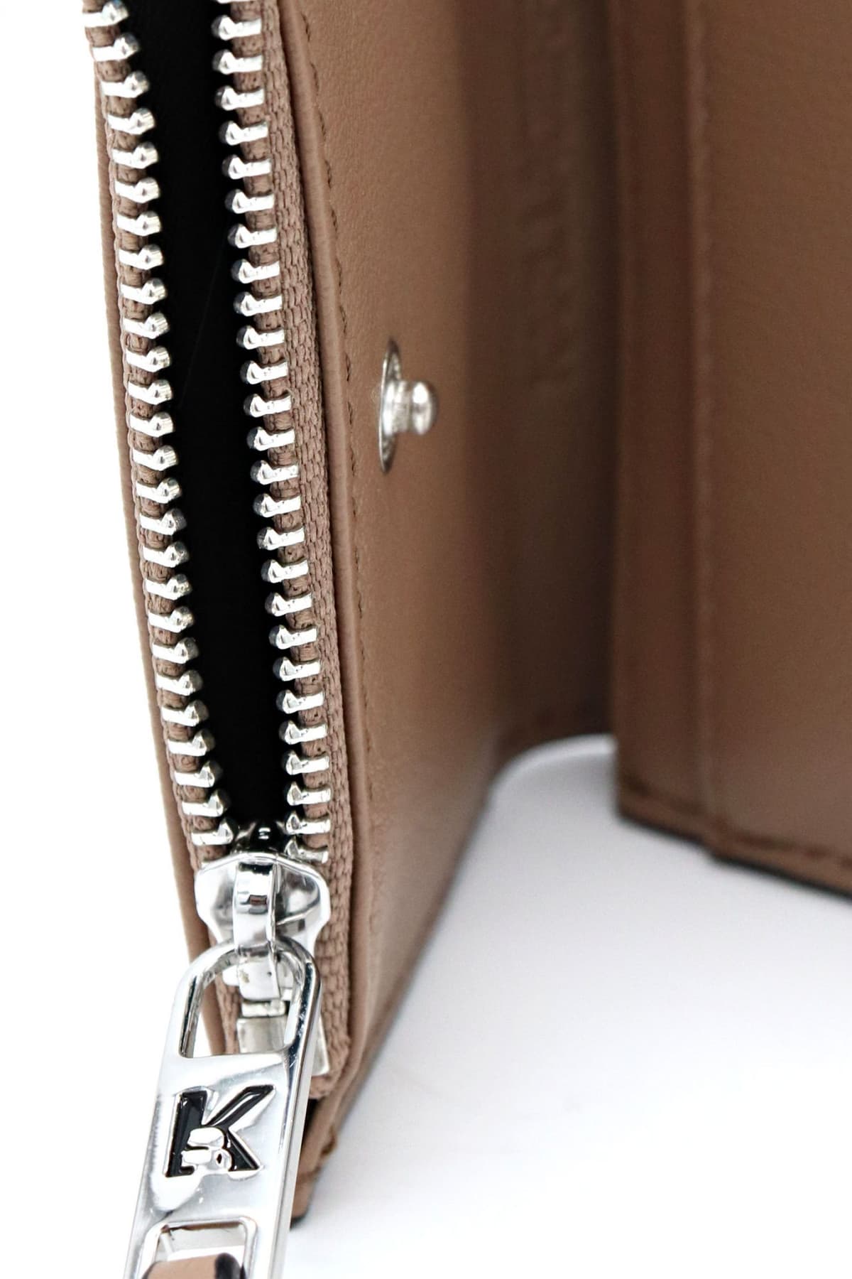 KARL LAGERFELD ΔΕΡΜΑΤΙΝΟ ΠΟΡΤΟΦΟΛΙ LOGO ΚΑΦΕ-ΑΣΗΜΙ