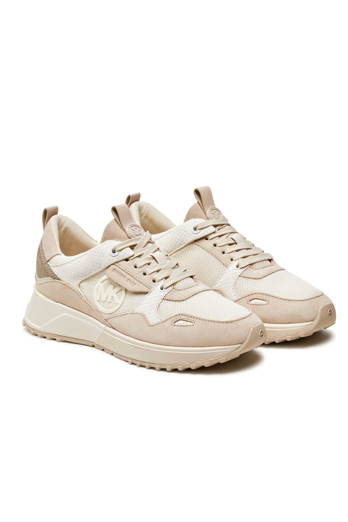 MICHAEL KORS ΠΑΠΟΥΤΣΙΑ SNEAKERS THEO TRAINER ANΑΓΛΥΦΕΣ ΛΕΠΤΟΜΕΡΕΙΕΣ LOGO ΚΡΕΜ