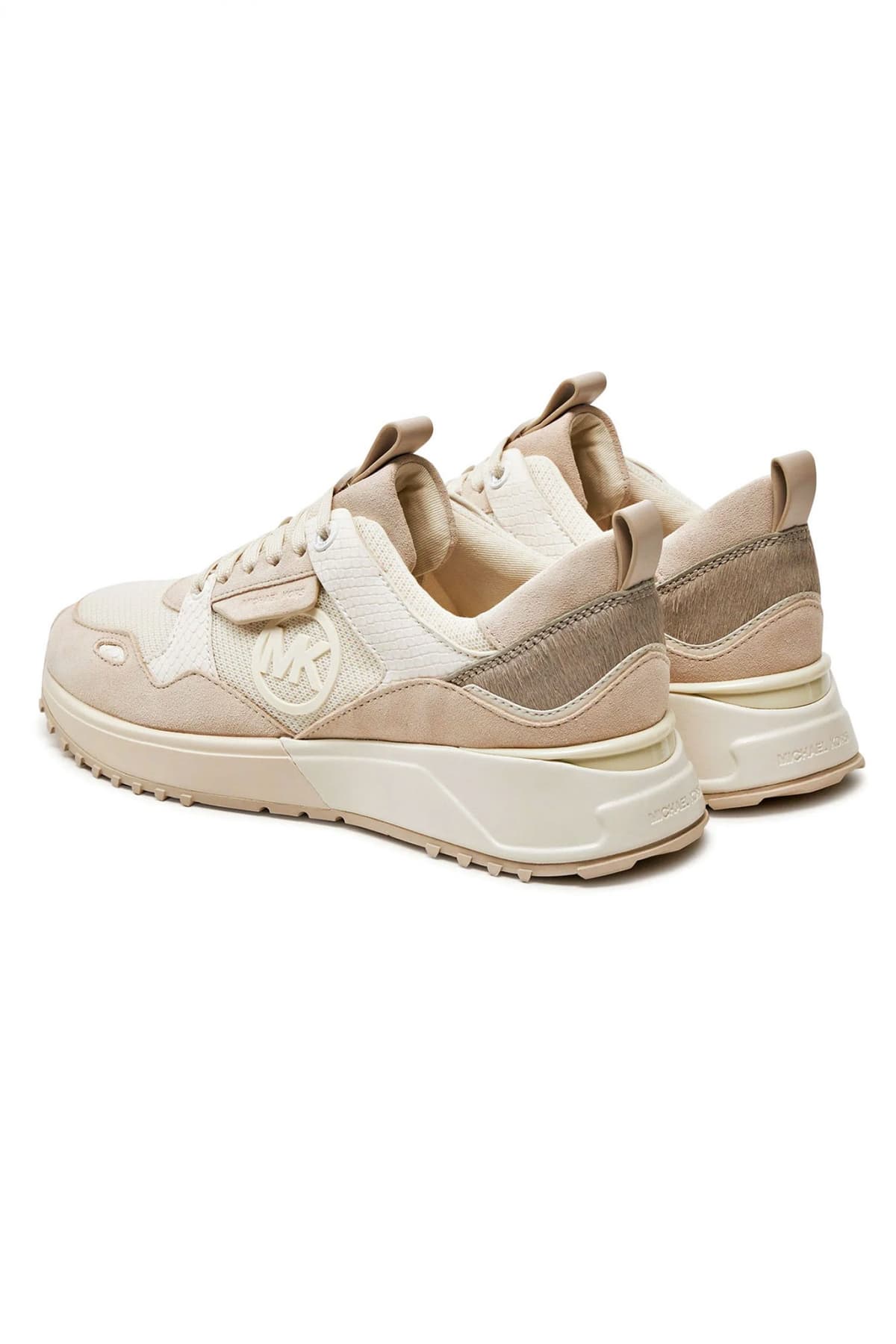 MICHAEL KORS ΠΑΠΟΥΤΣΙΑ SNEAKERS THEO TRAINER ANΑΓΛΥΦΕΣ ΛΕΠΤΟΜΕΡΕΙΕΣ LOGO ΚΡΕΜ