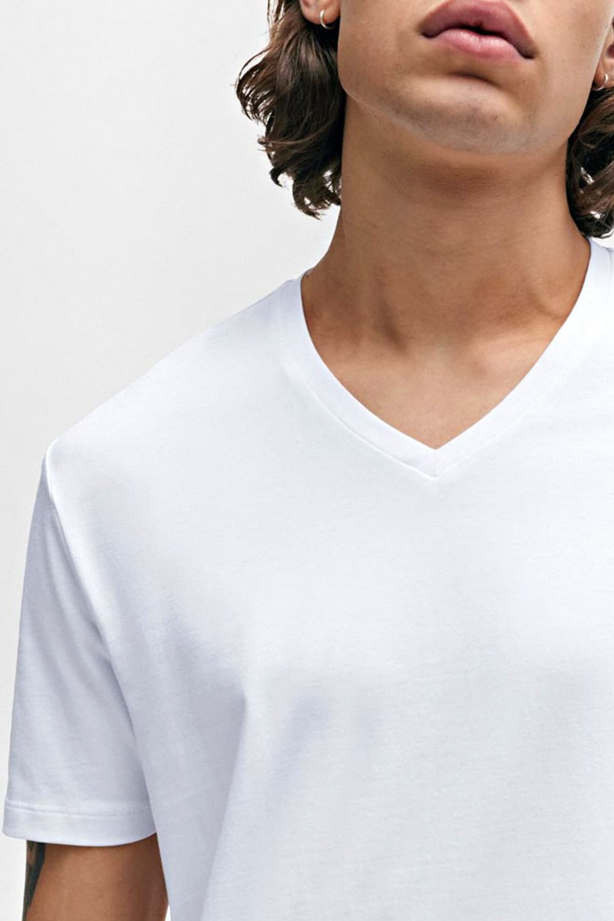 HUGO T-SHIRT ΕΣΩΡΟΥΧΑ DOUBLE PACK HUGO-V ΛΕΥΚΟ