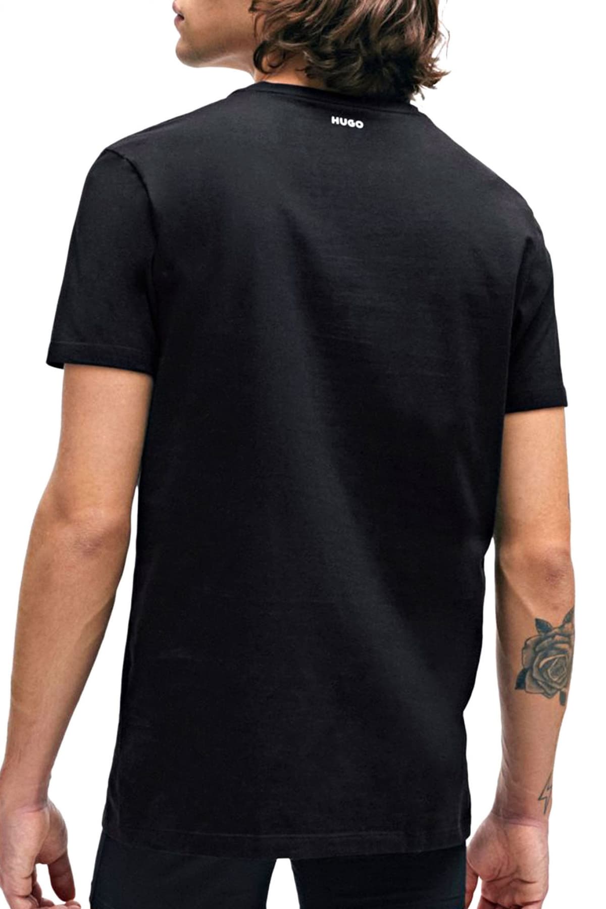 HUGO T-SHIRT ΕΣΩΡΟΥΧΑ DOUBLE PACK HUGO ROUND NECK ΜΑΥΡΟ
