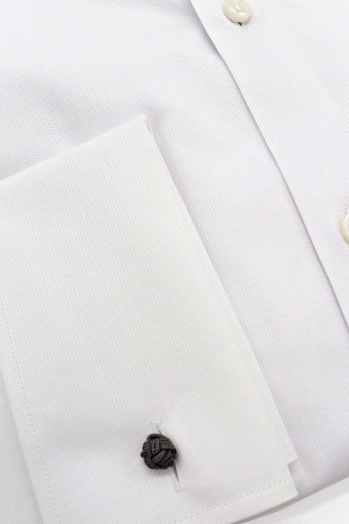 BOSS ΠΟΥΚΑΜΙΣΟ ΜΑΝΙΚΕΤΟΚΟΥΜΠΟ SLIM FIT EASY IRON H-HANK-SPREAD-DC-214 ΛΕΥΚΟ