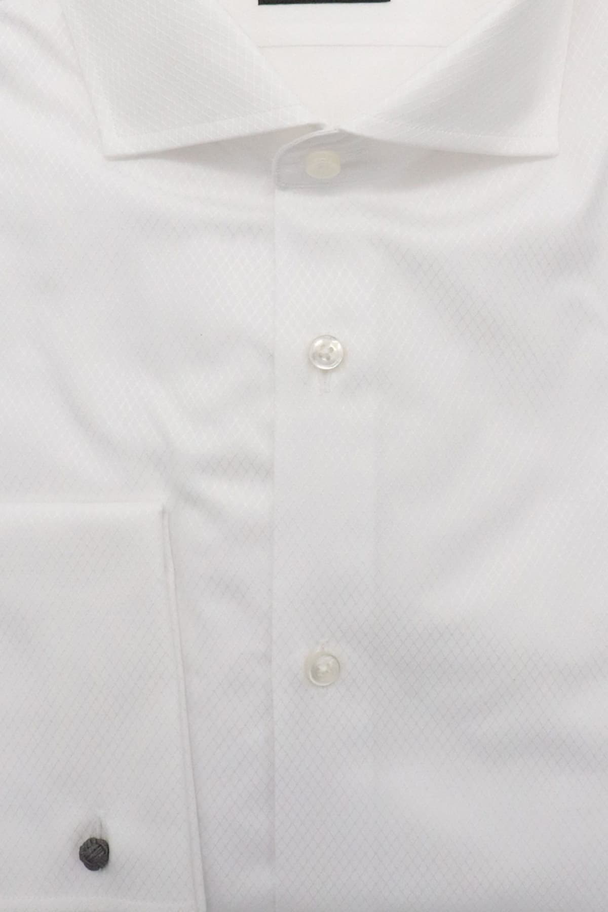 BOSS ΠΟΥΚΑΜΙΣΟ ΜΑΝΙΚΕΤΟΚΟΥΜΠΟ REGULAR FIT ΜΙΚΡΟΣΧΕΔΙΟ H-JOE-SPREAD-DC-214 ΛΕΥΚΟ