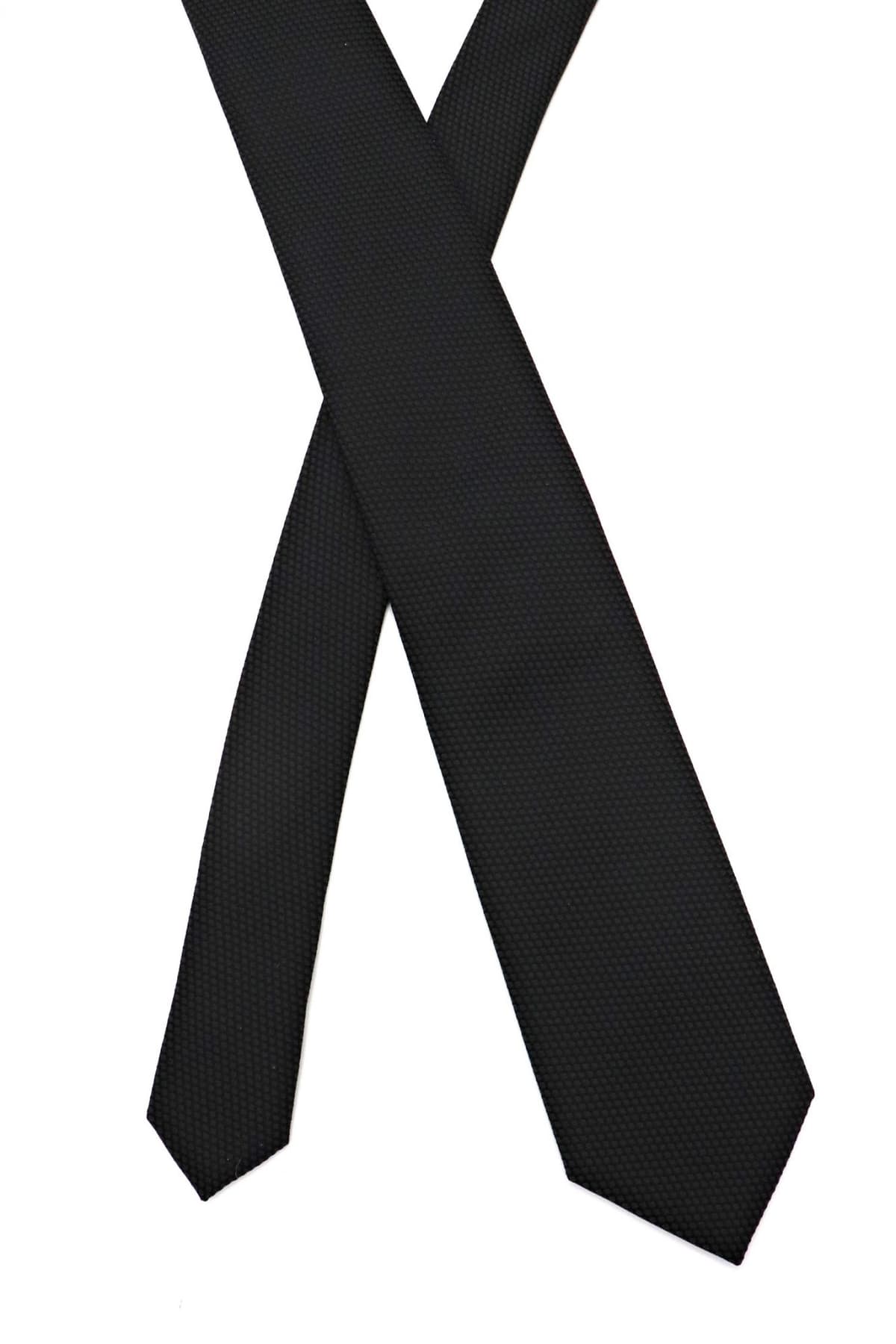 BOSS ΓΡΑΒΑΤΑ H-TIE 7.5CM-222 ΜΙΚΡΟΣΧΕΔΙΟ ΜΑΥΡΟ