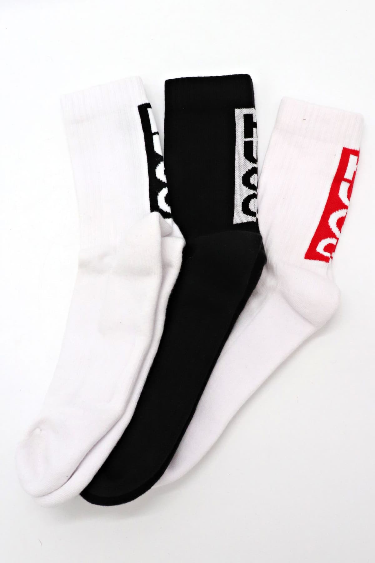 HUGO ΚΑΛΤΣΕΣ 3-PACK QS BACK LABEL CC ΛΕΥΚΟ-ΜΑΥΡΟ