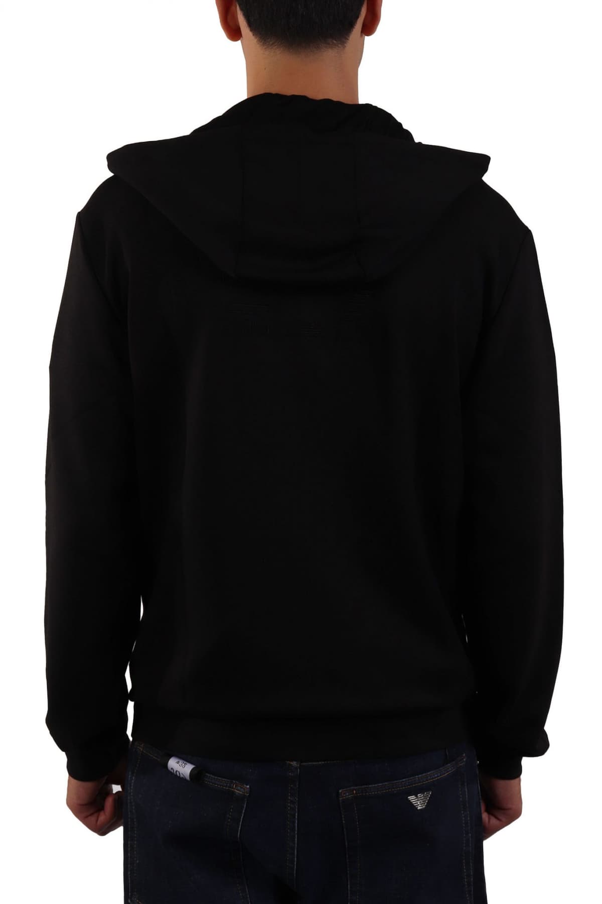 ARMANI 7 ΦΟΥΤΕΡ ZIPHOOD LOGO ΜΑΥΡΟ