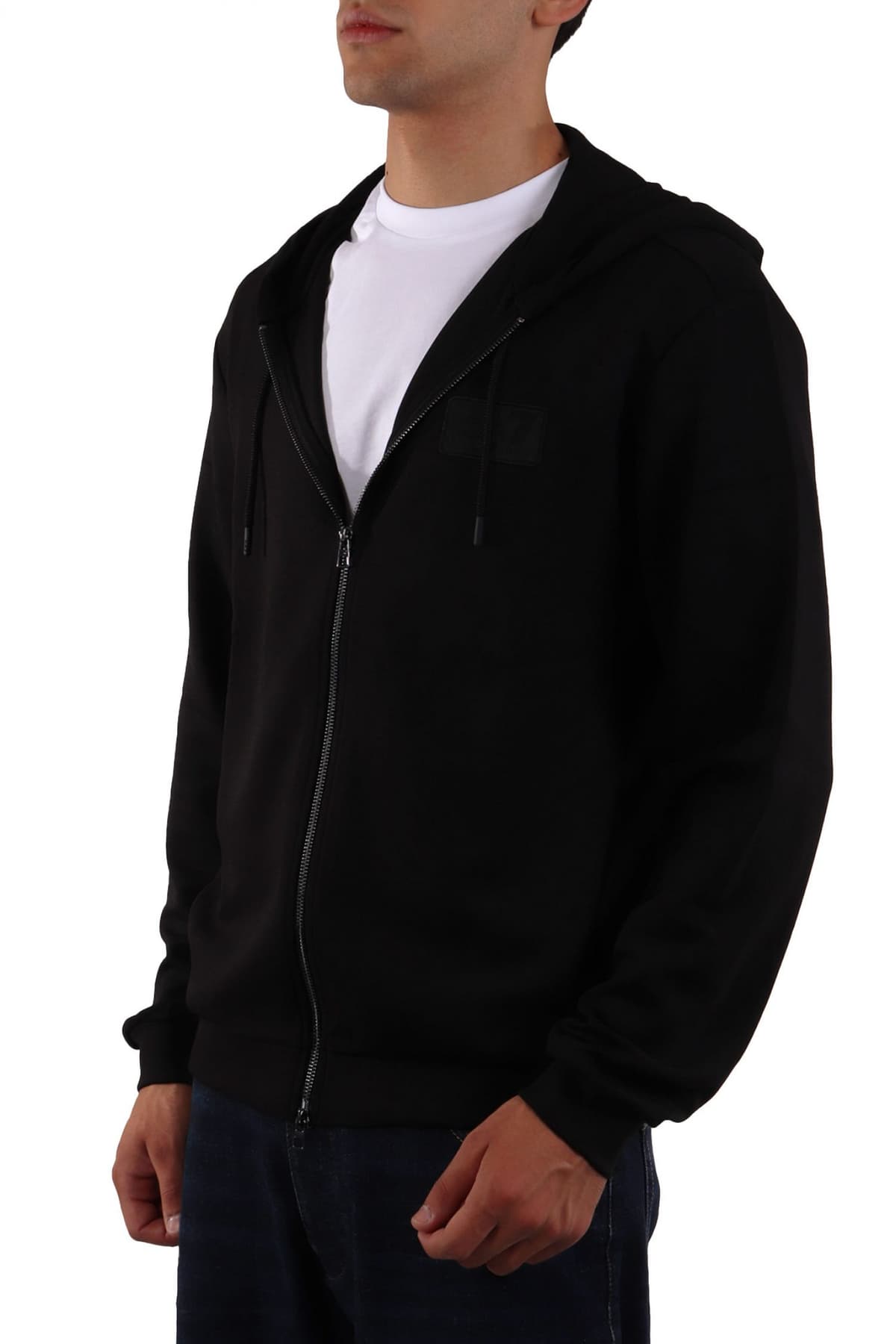 ARMANI 7 ΦΟΥΤΕΡ ZIPHOOD LOGO ΜΑΥΡΟ