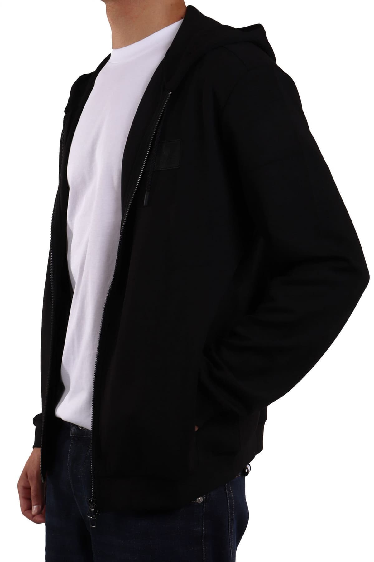 ARMANI 7 ΦΟΥΤΕΡ ZIPHOOD LOGO ΜΑΥΡΟ