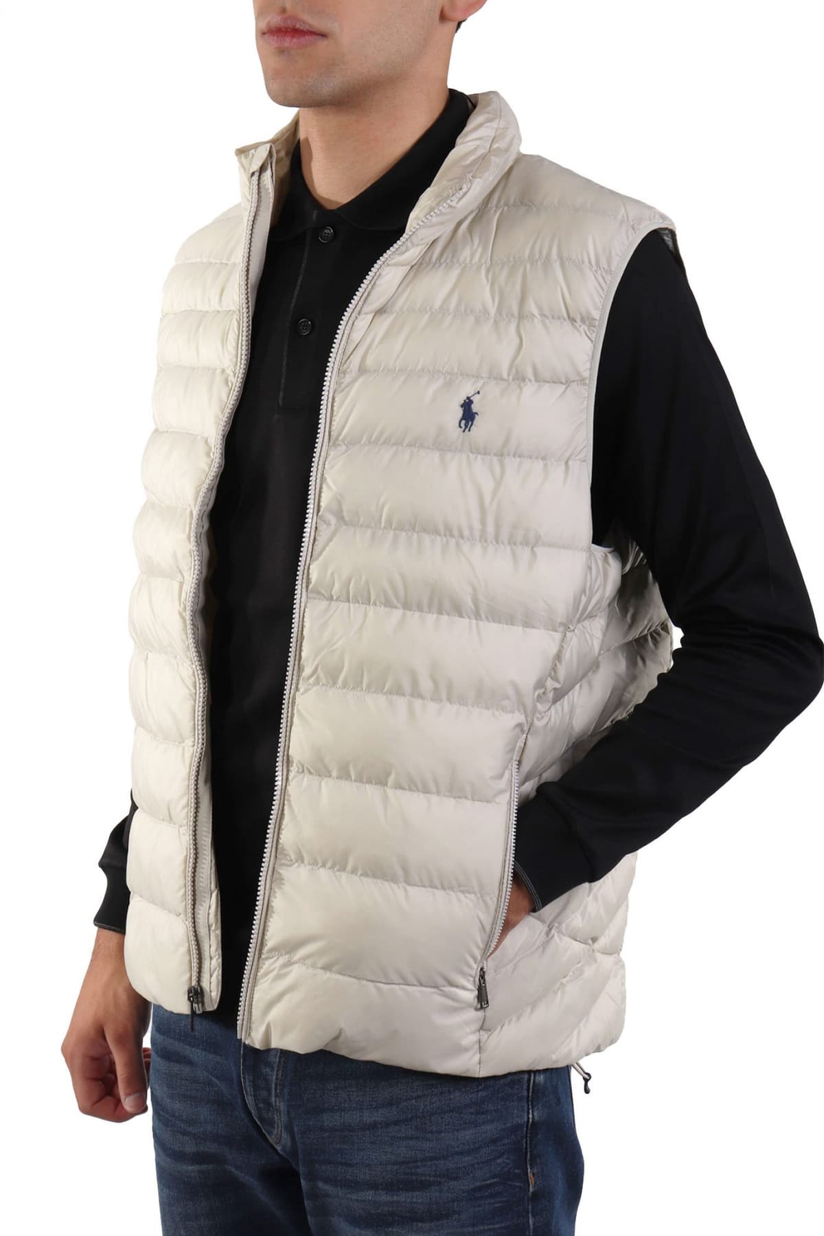 RALPH LAUREN ΜΠΟΥΦΑΝ ΑΜΑΝΙΚΟ LOGO ΕΚΡΟΥ