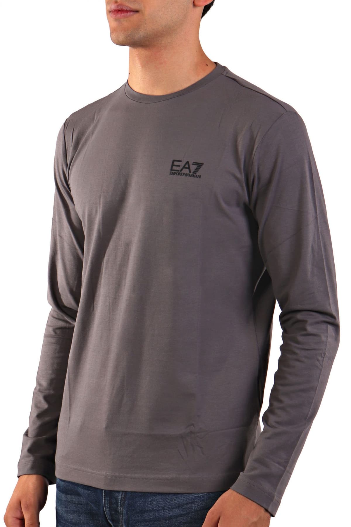 ARMANI 7 T-SHIRT LOGO VOLCANIC ΓΚΡΙ