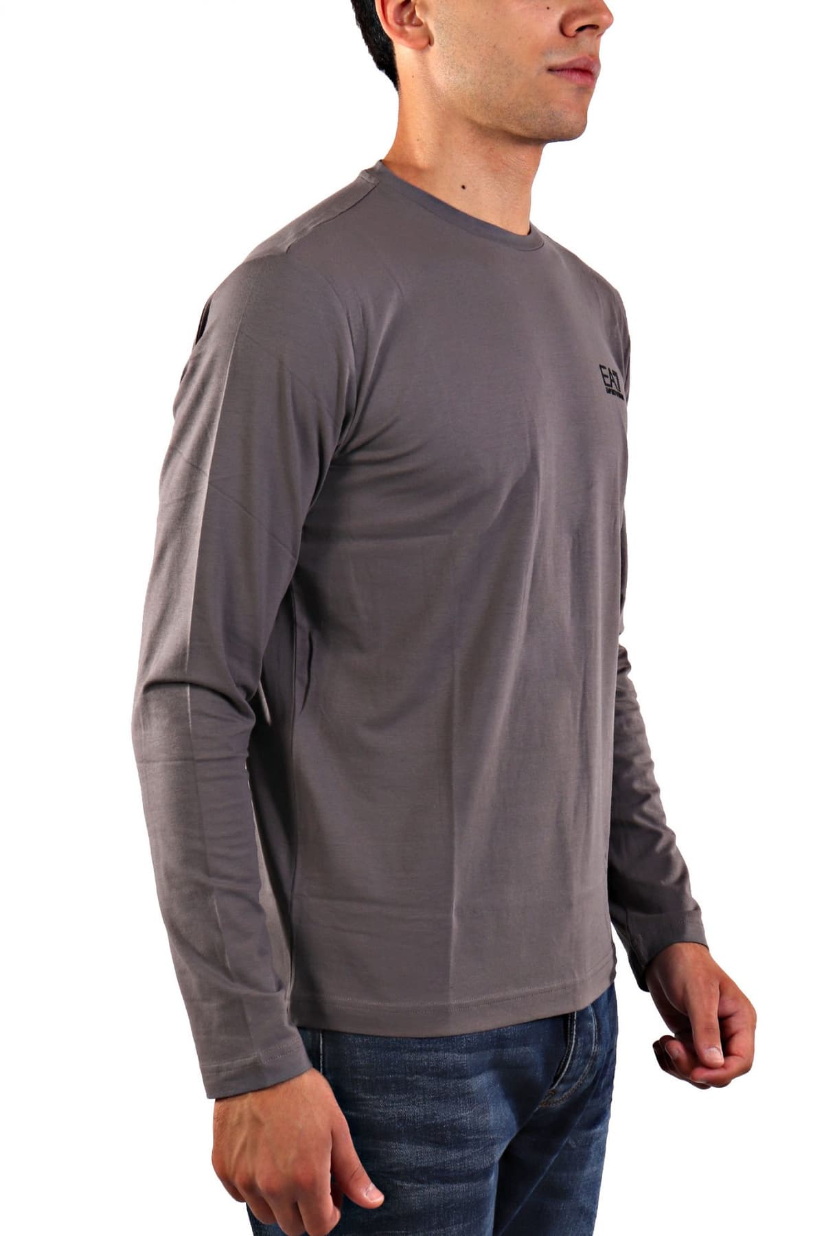 ARMANI 7 T-SHIRT LOGO VOLCANIC ΓΚΡΙ