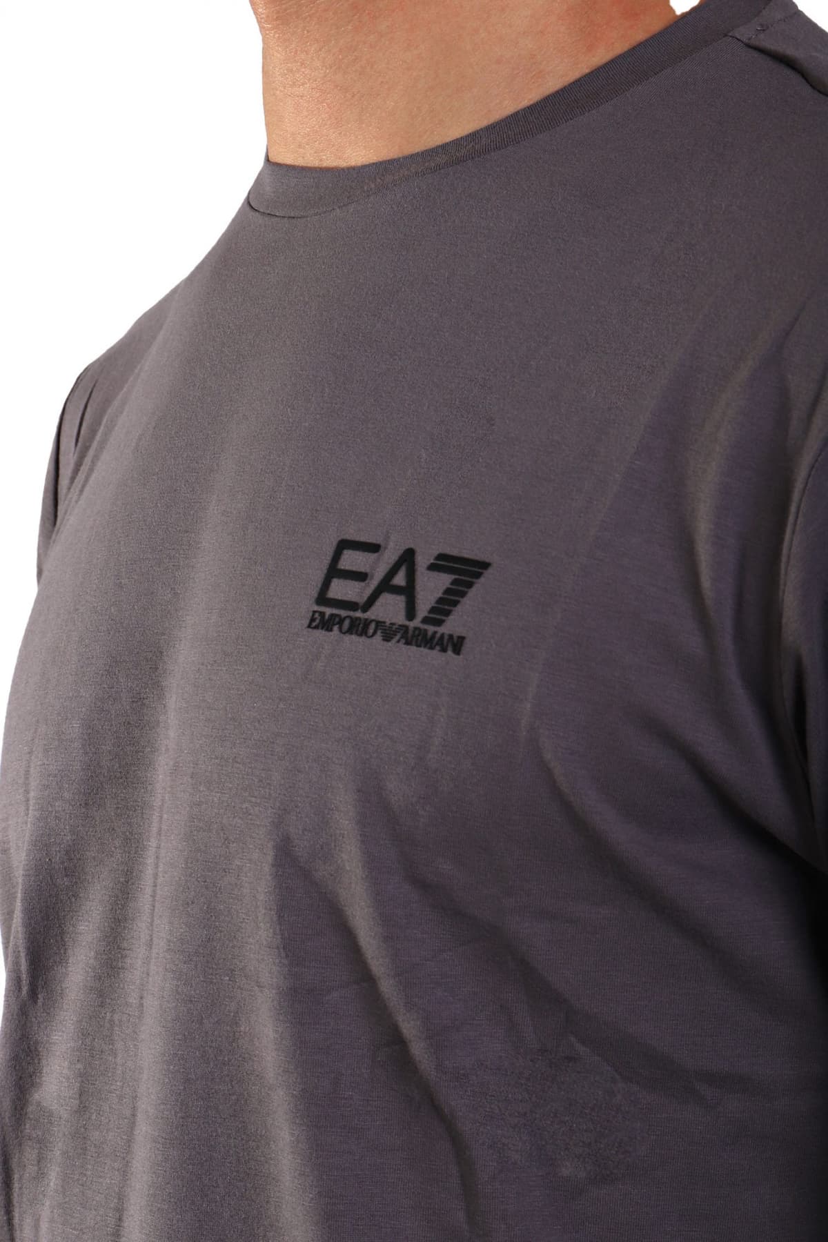 ARMANI 7 T-SHIRT LOGO VOLCANIC ΓΚΡΙ