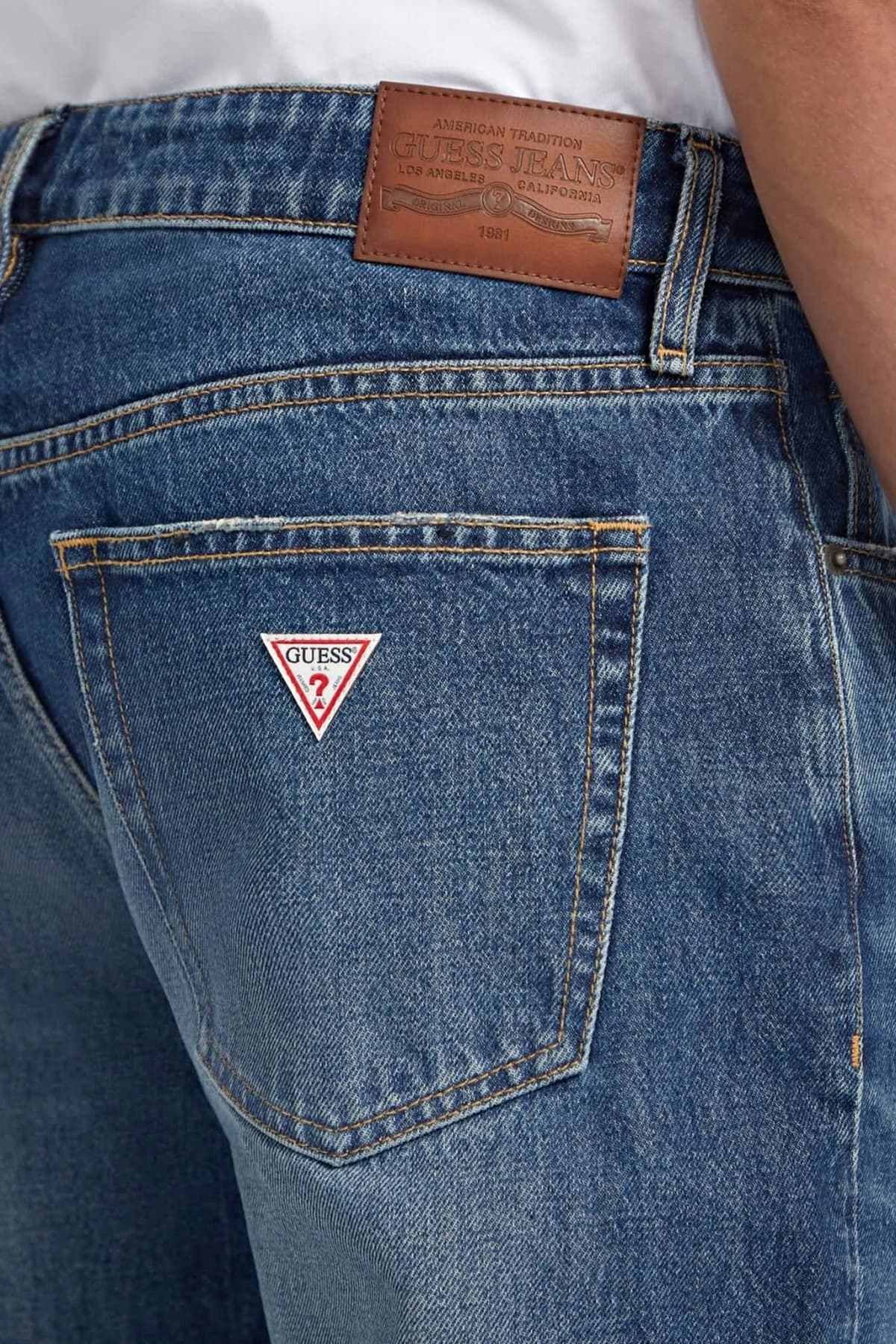 GUESS JEANS ΠΑΝΤΕΛΟΝΙ JEANS G16 STRAIGHT FIT ΜΠΛΕ