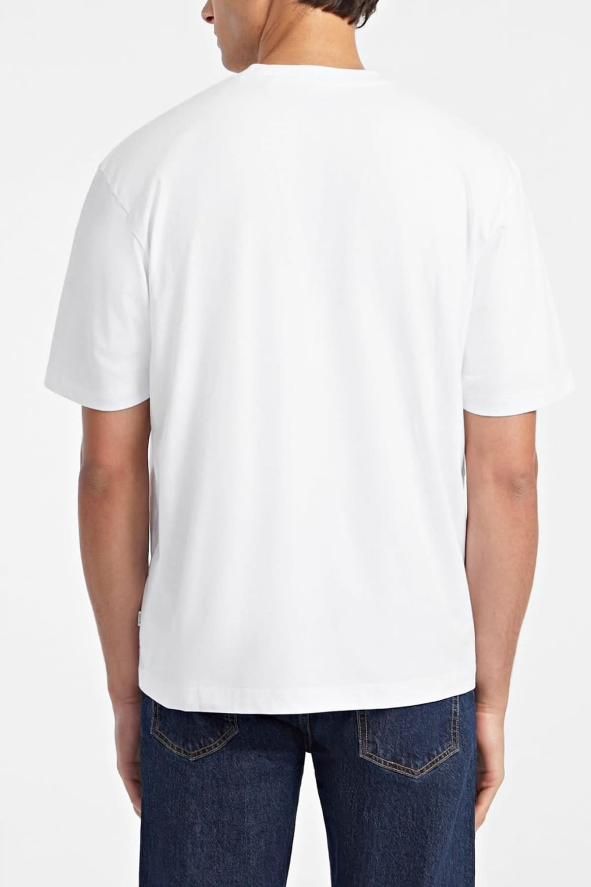 GUESS JEANS T-SHIRT CREWNECK OVERSIZED FIT LOGO ΛΕΥΚΟ