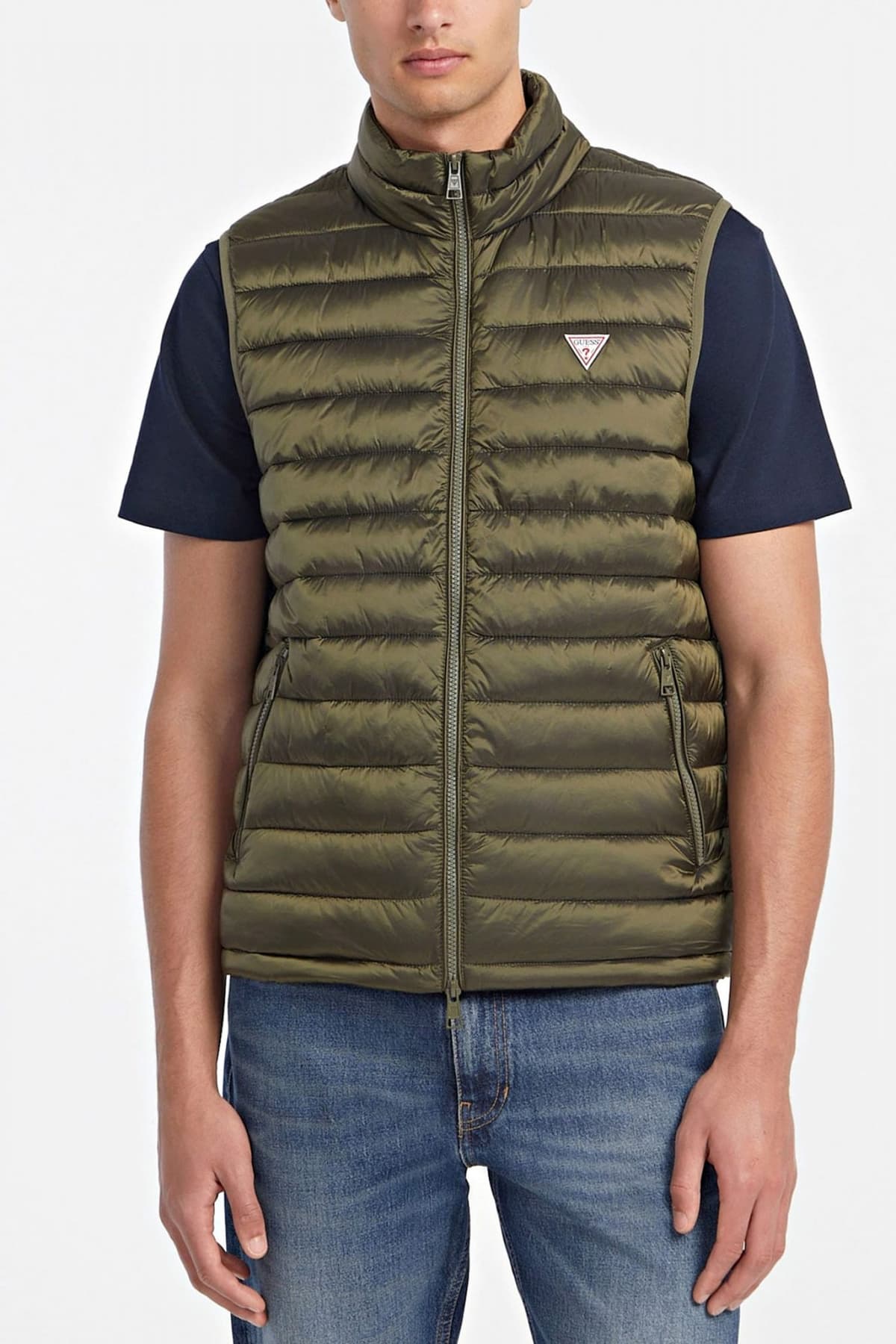 GUESS JEANS ΜΠΟΥΦΑΝ ΑΜΑΝΙΚΟ LOGO ΧΑΚΙ