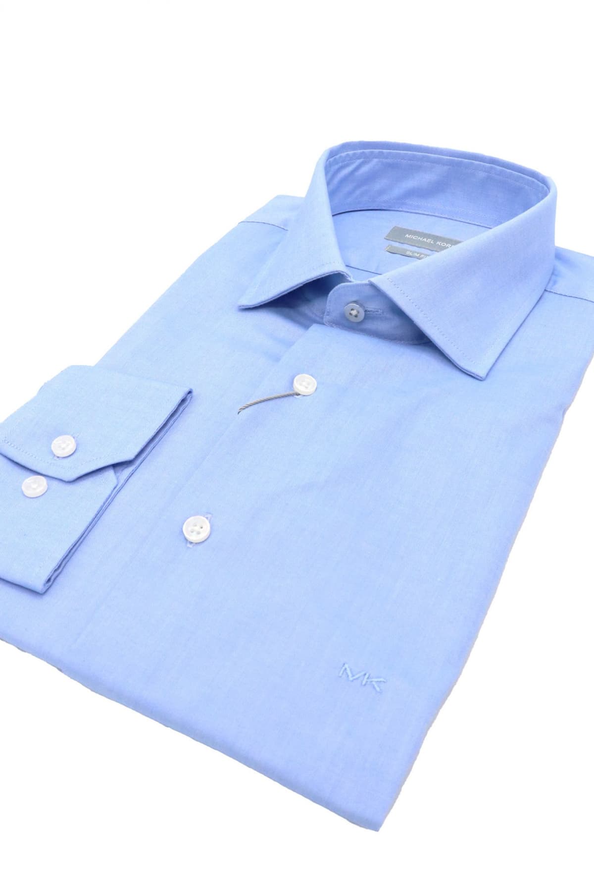 MICHAEL KORS ΠΟΥΚΑΜΙΣΟ SLIM FIT PINPOINT STRETCH ΣΙΕΛ