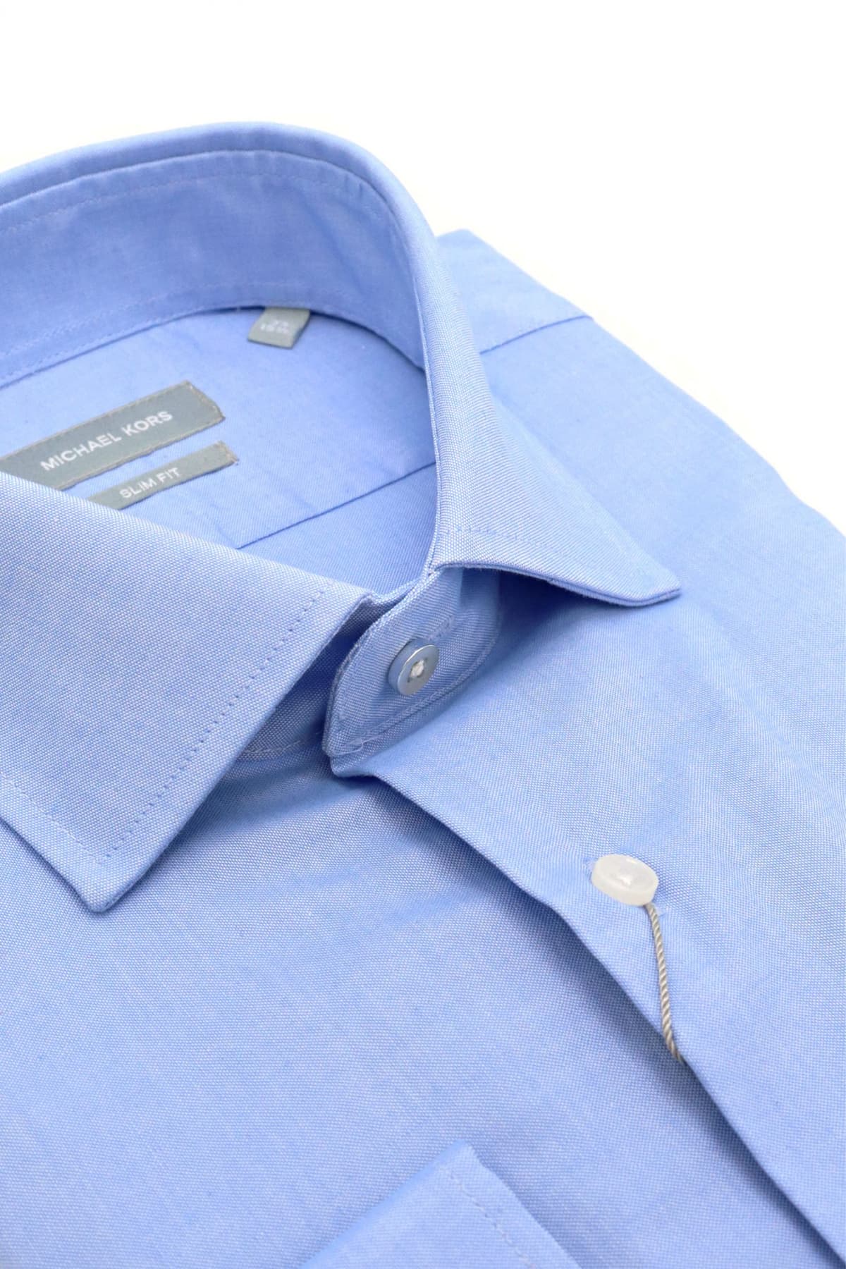 MICHAEL KORS ΠΟΥΚΑΜΙΣΟ SLIM FIT PINPOINT STRETCH ΣΙΕΛ