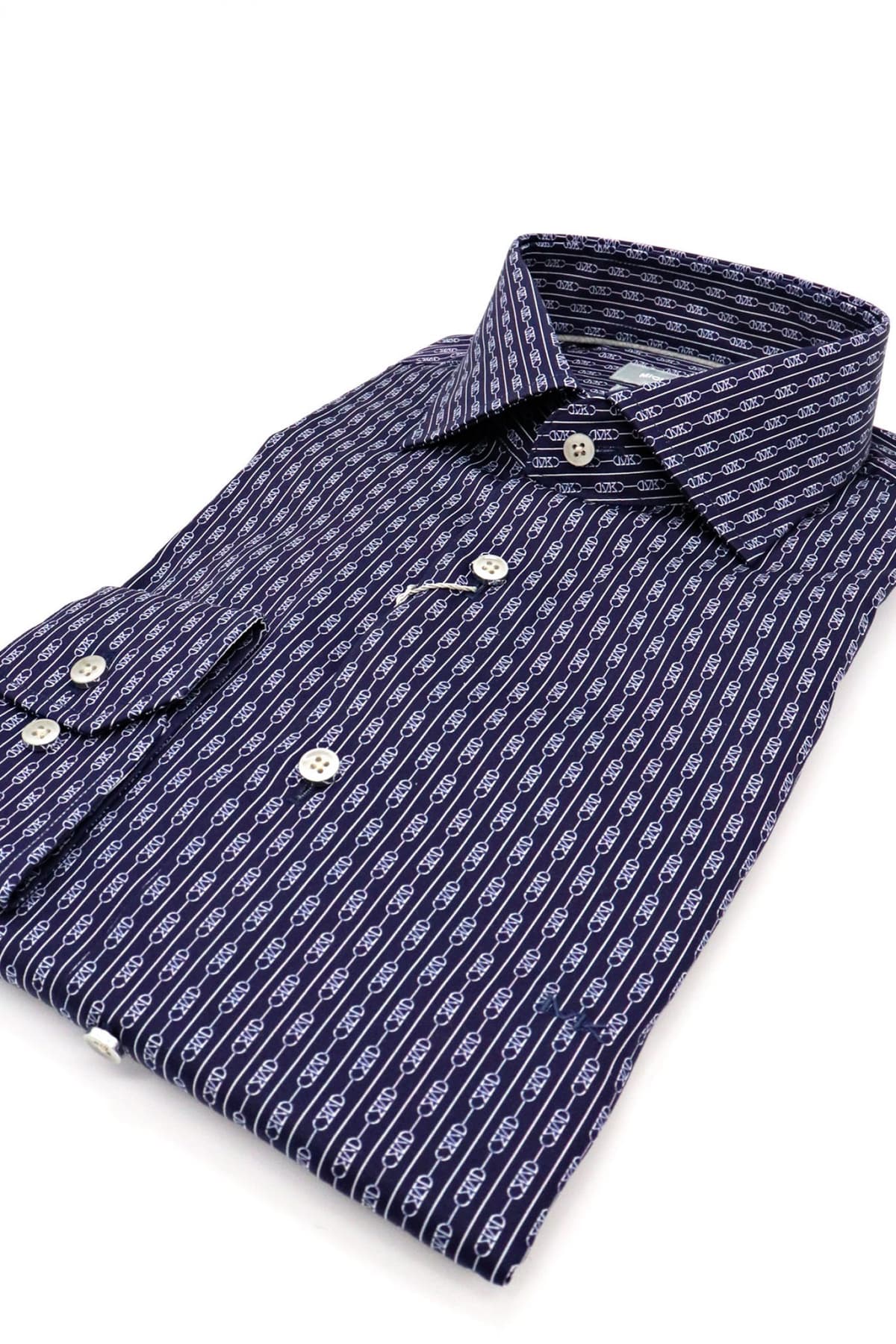 MICHAEL KORS ΠΟΥΚΑΜΙΣΟ ALL OVER LOGO SLIM FIT ΜΠΛΕ