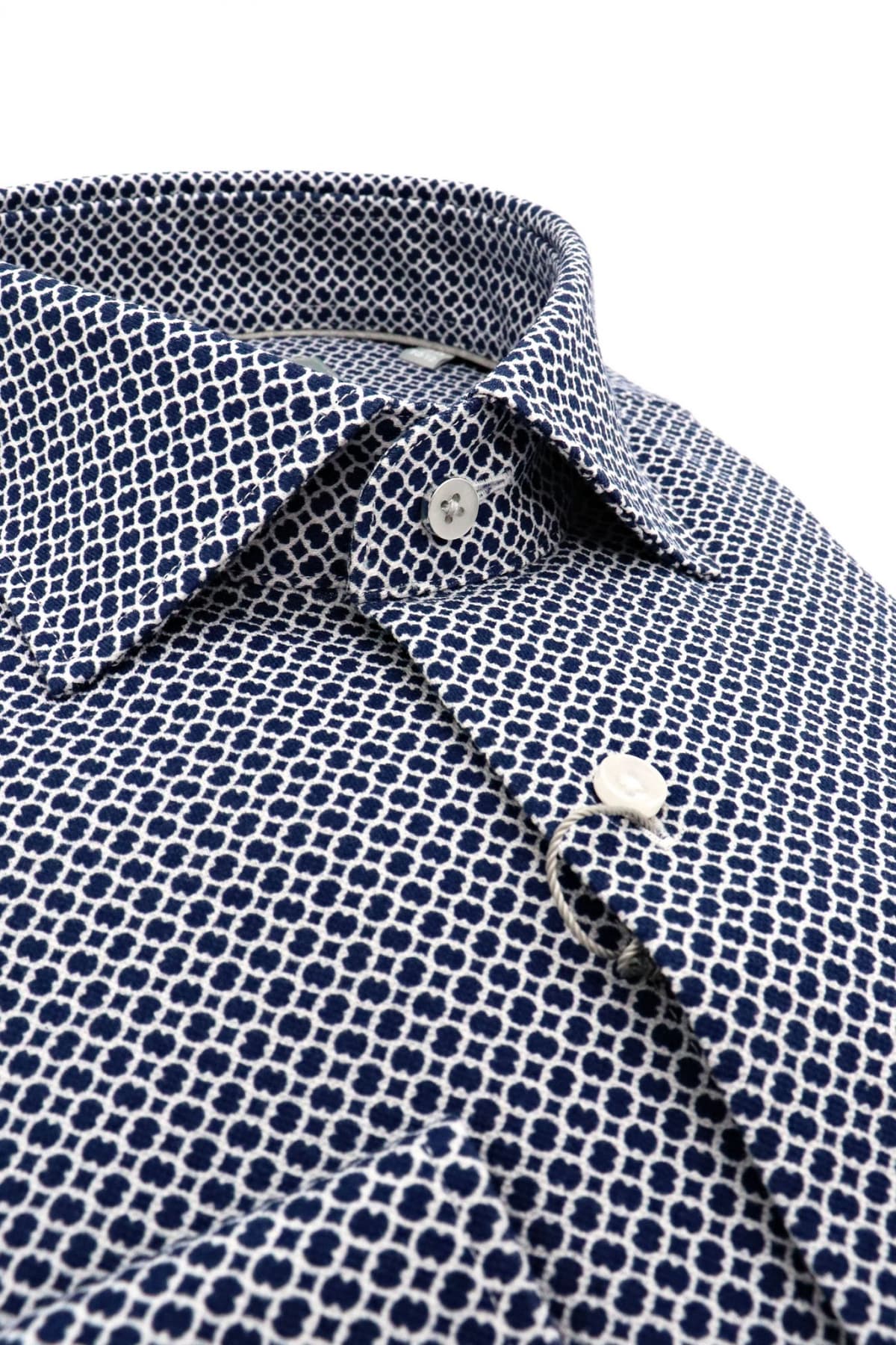 MICHAEL KORS ΠΟΥΚΑΜΙΣΟ ΜΙΚΡΟΣΧΕΔΙΟ SLIM FIT ΜΠΛΕ