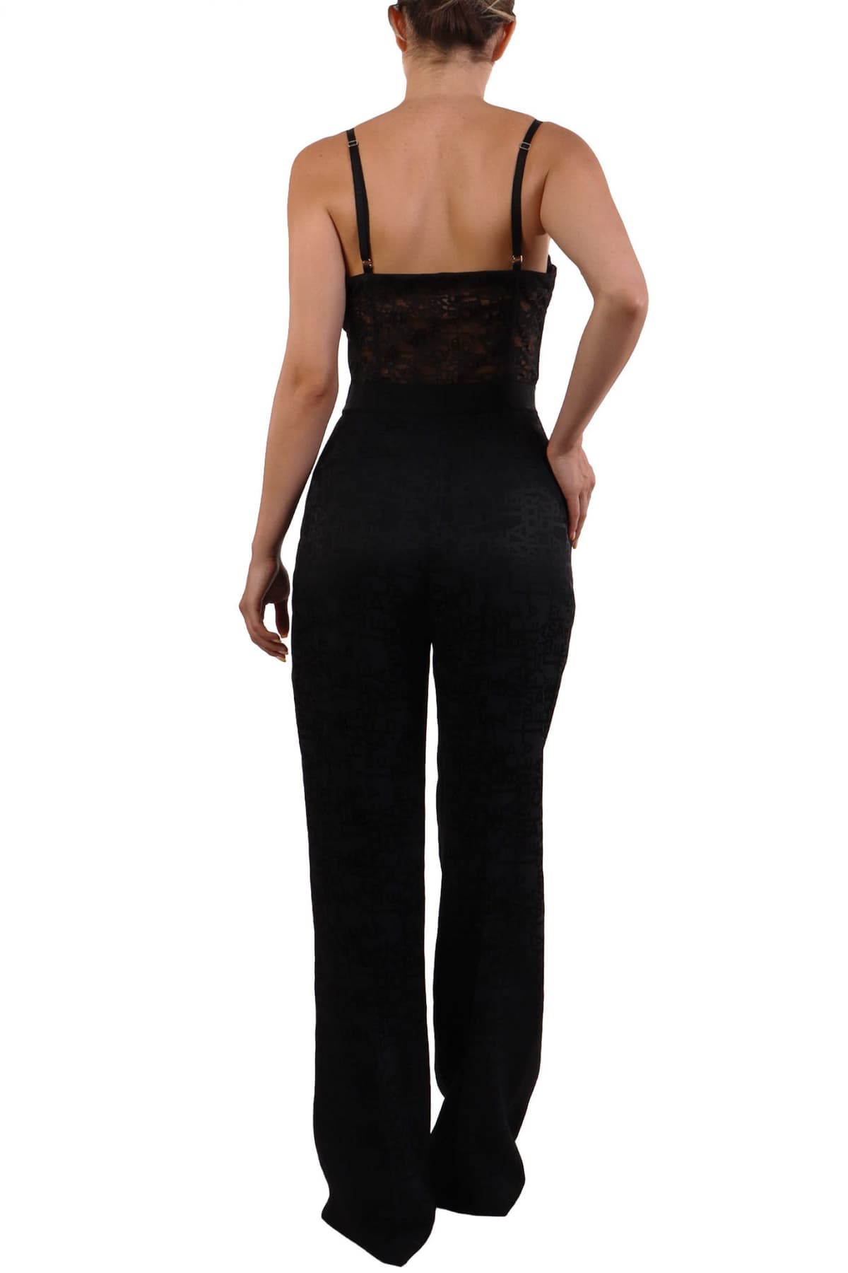 ELISABETTA FRANCHI ΟΛΟΣΩΜΗ ΦΟΡΜΑ ΚΟΡΣΕΣ ΔΑΝΤΕΛΑ LOGO ΜΑΥΡΟ