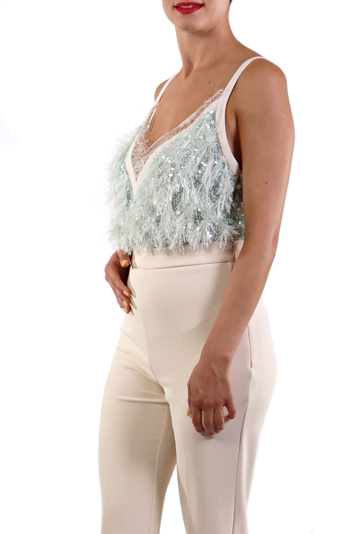 ELISABETTA FRANCHI ΟΛΟΣΩΜΗ ΦΟΡΜΑ ΑΠΟΣΠΩΜΕΝΟ ΤΟΠ ΤΙΡΑΝΤΕΣ ΠΑΓΕΤΑ ΕΚΡΟΥ