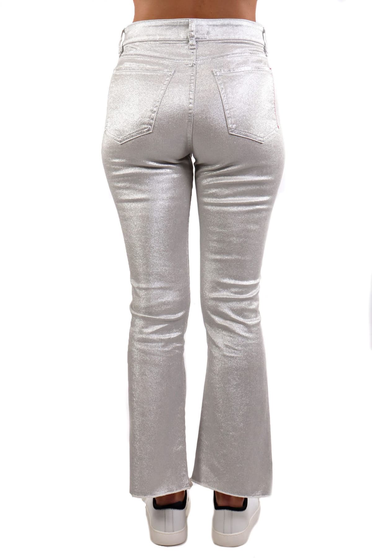 LIVIANA CONTI ΠΑΝΤΕΛΟΝΙ JEANS FLARE ΑΣΤΡΑΓΑΛΟ GLITTER ΑΣΗΜΙ